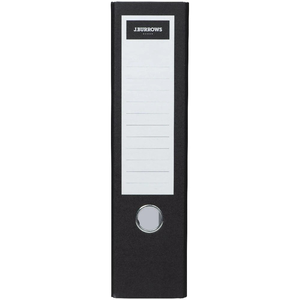 2 J.Burrows Recycled Lever Arch File A4 2 Ring Board Black, 2 of 3