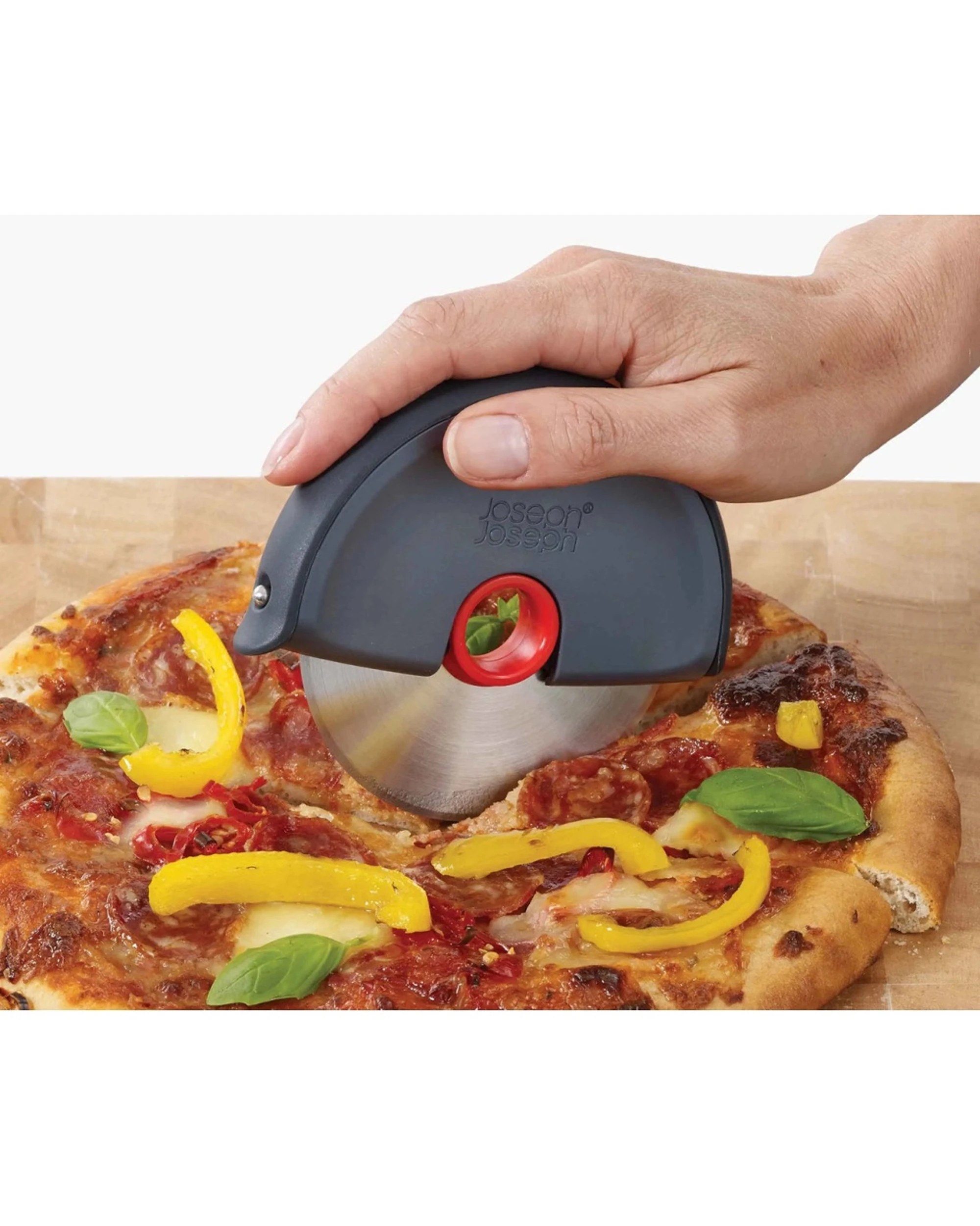 3 Joseph Joseph Disc Easy Clean Pizza Wheel Removable Stainless Steel Blade Kitchen Gadget - Multi, 3 of 6