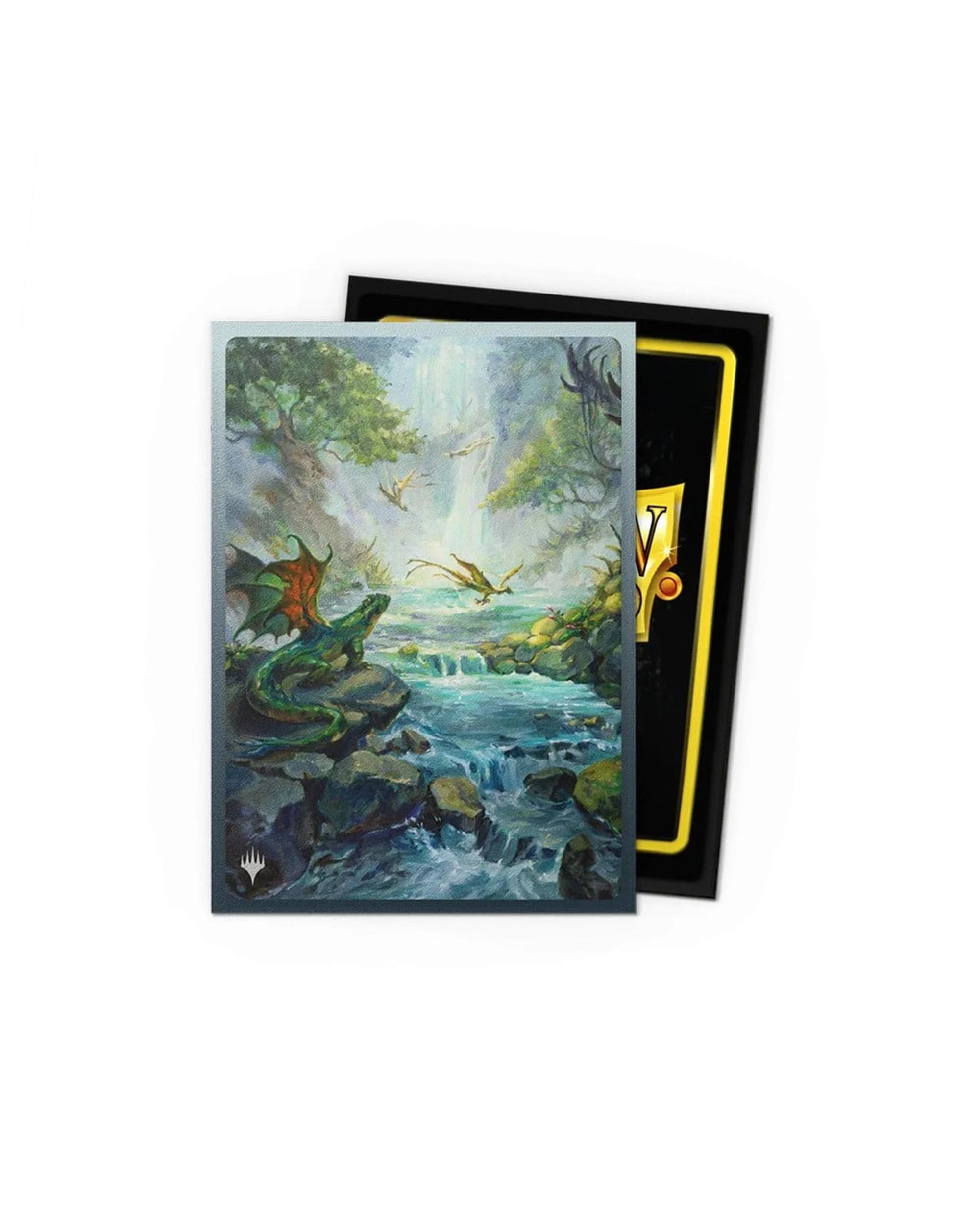 3 Dragon Shield Magic The Gathering Landfall Series Misty Rainforest Matte Dual Art Sleeves 100 Pack - Green, 3 of 4
