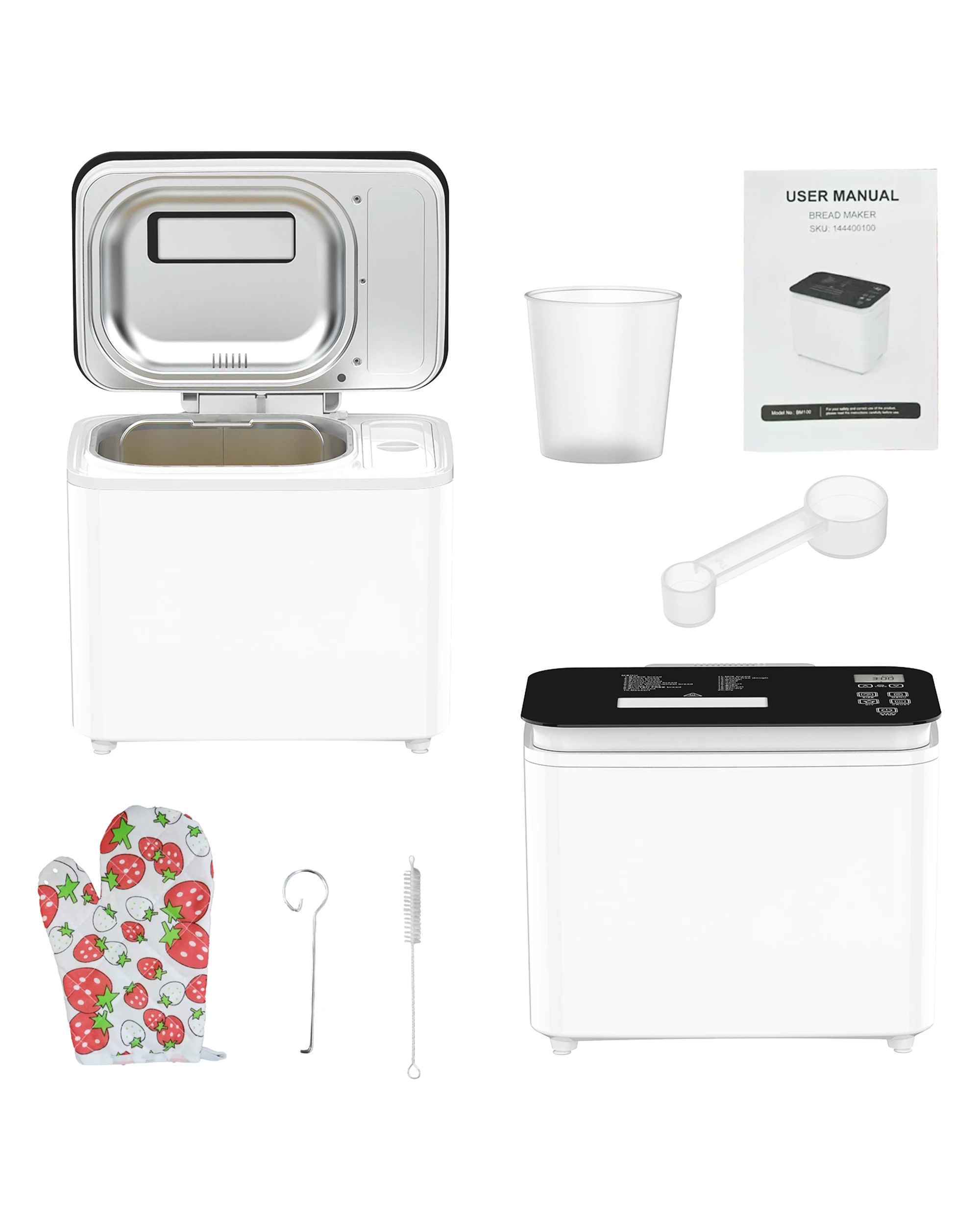 5 Advwin 2LB Bread Maker 20 Programs Menu White - White, 5 of 5