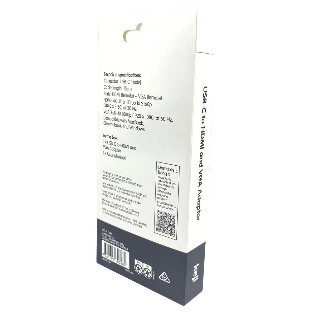 4 Keji Adapter USB-C to HDMI and VGA, 4 of 4