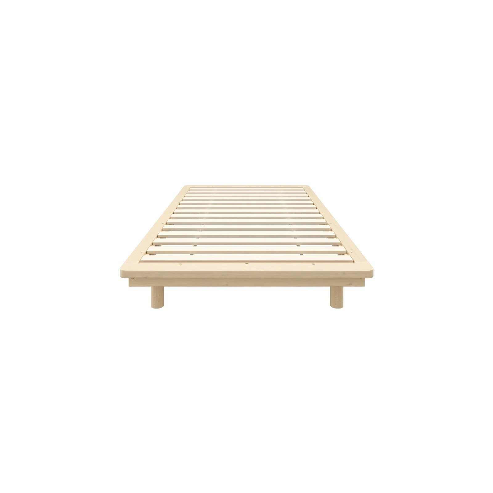 7 Oikiture Bed Frame Single Size Wooden Bed Base Timber Floating Beds
 - Natural, 7 of 10