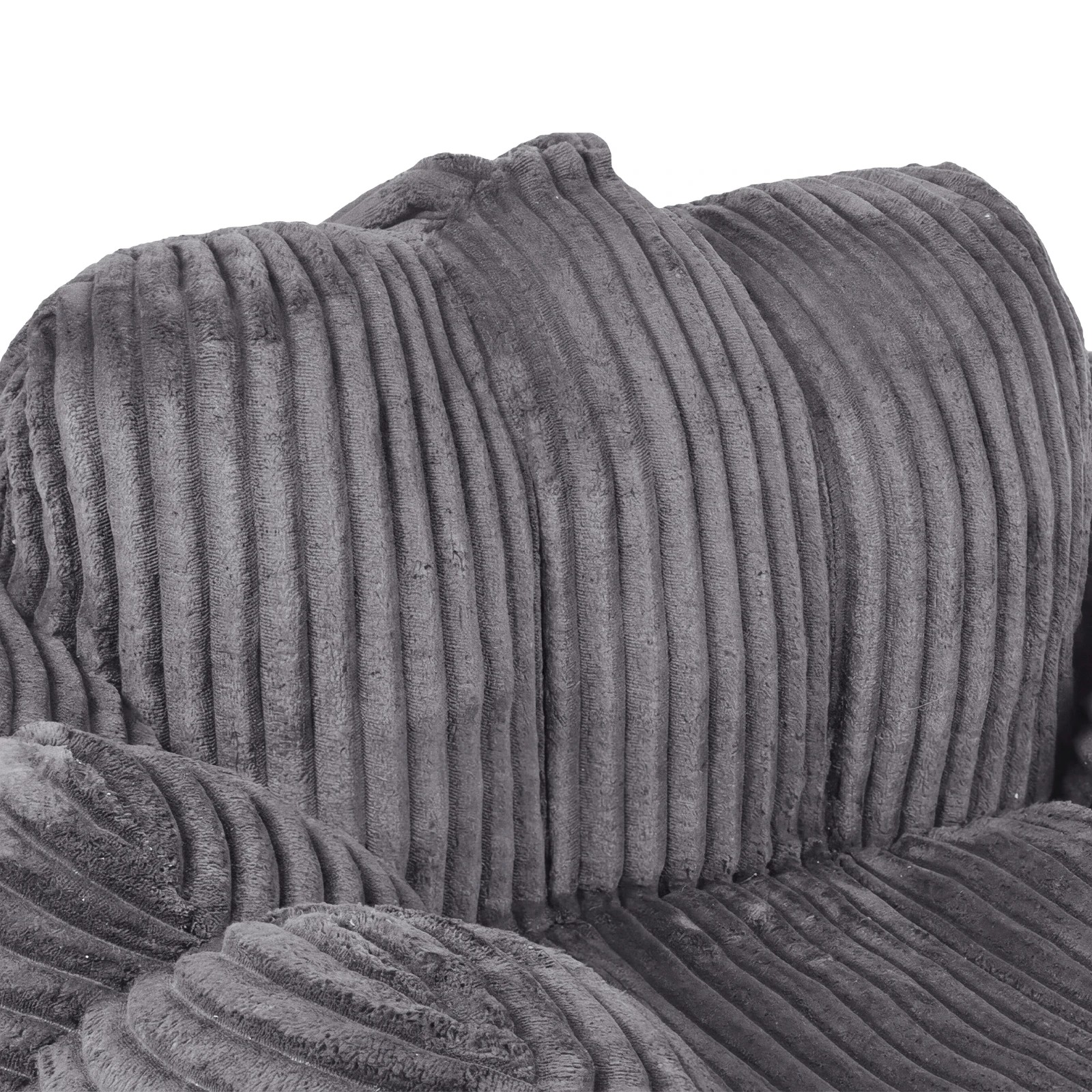 7 Advwin Bean Bag Chair Sofa w/ Armrests & Handle Cloud Shaped Corduroy Lazy Floor Sofa - Grey, 7 of 7