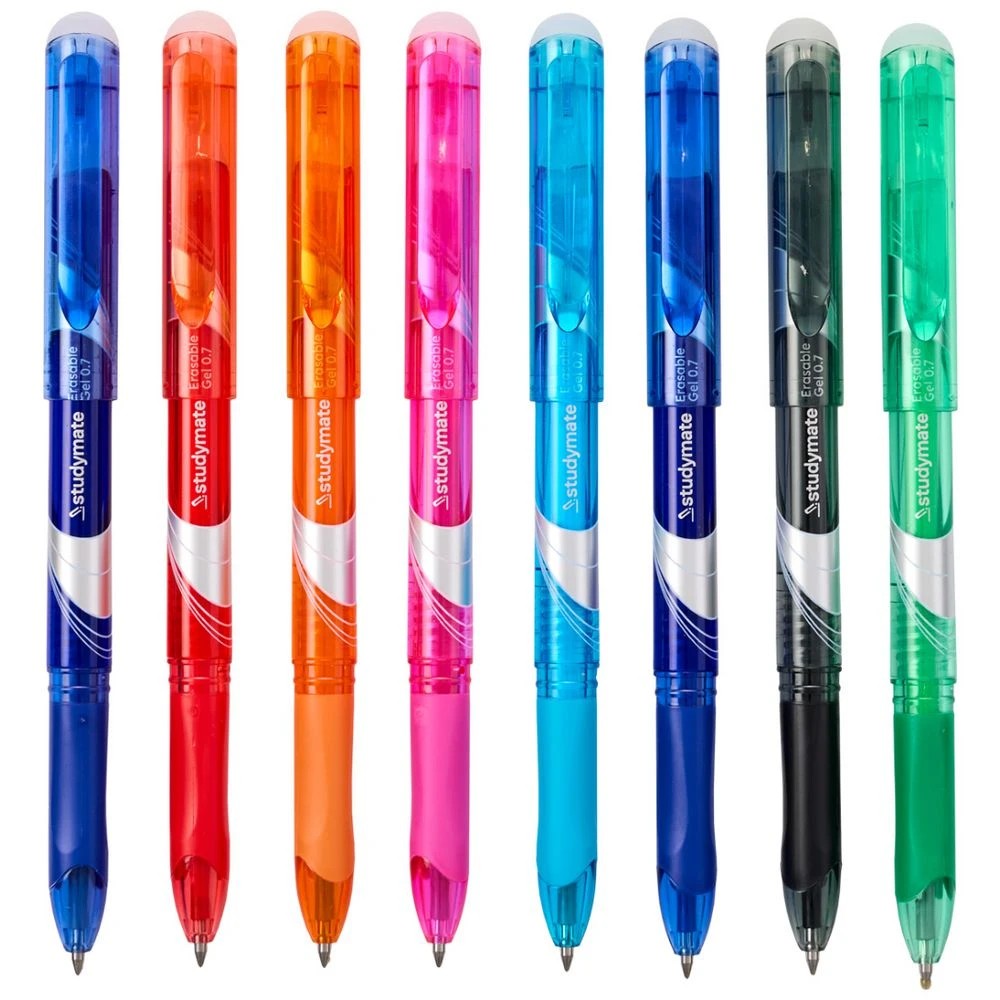 4 Studymate 0.7mm Capped Erasable Gel Ink Pen Assorted 8 Pack, 4 of 10