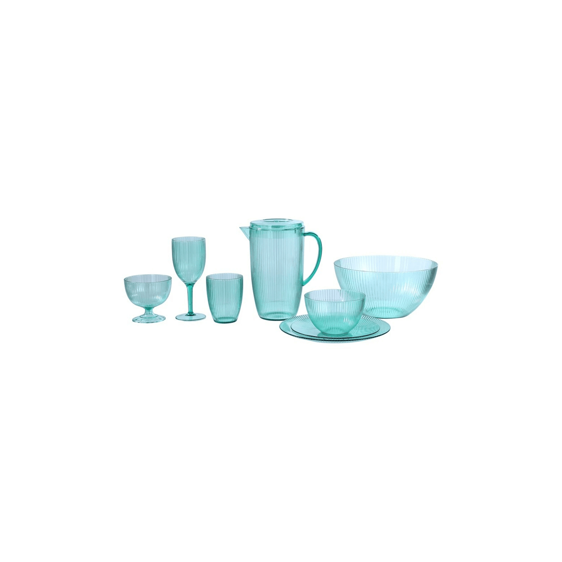 6 Lemon & Lime Palm Deco 470ml/11cm Tumbler Water/juice Outdoor Drink Cup Assorted
 - Multi, 6 of 8