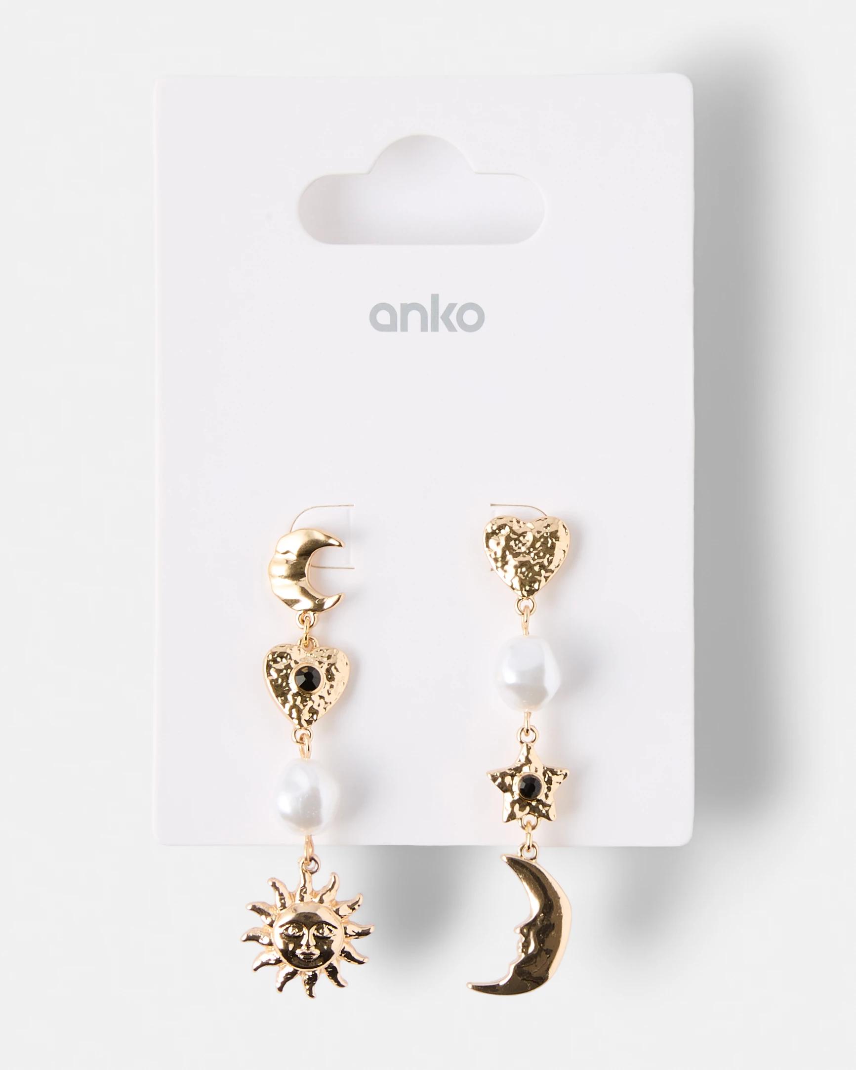 5 Celestial Drop Earrings - Gold Tone Gold, 5 of 5