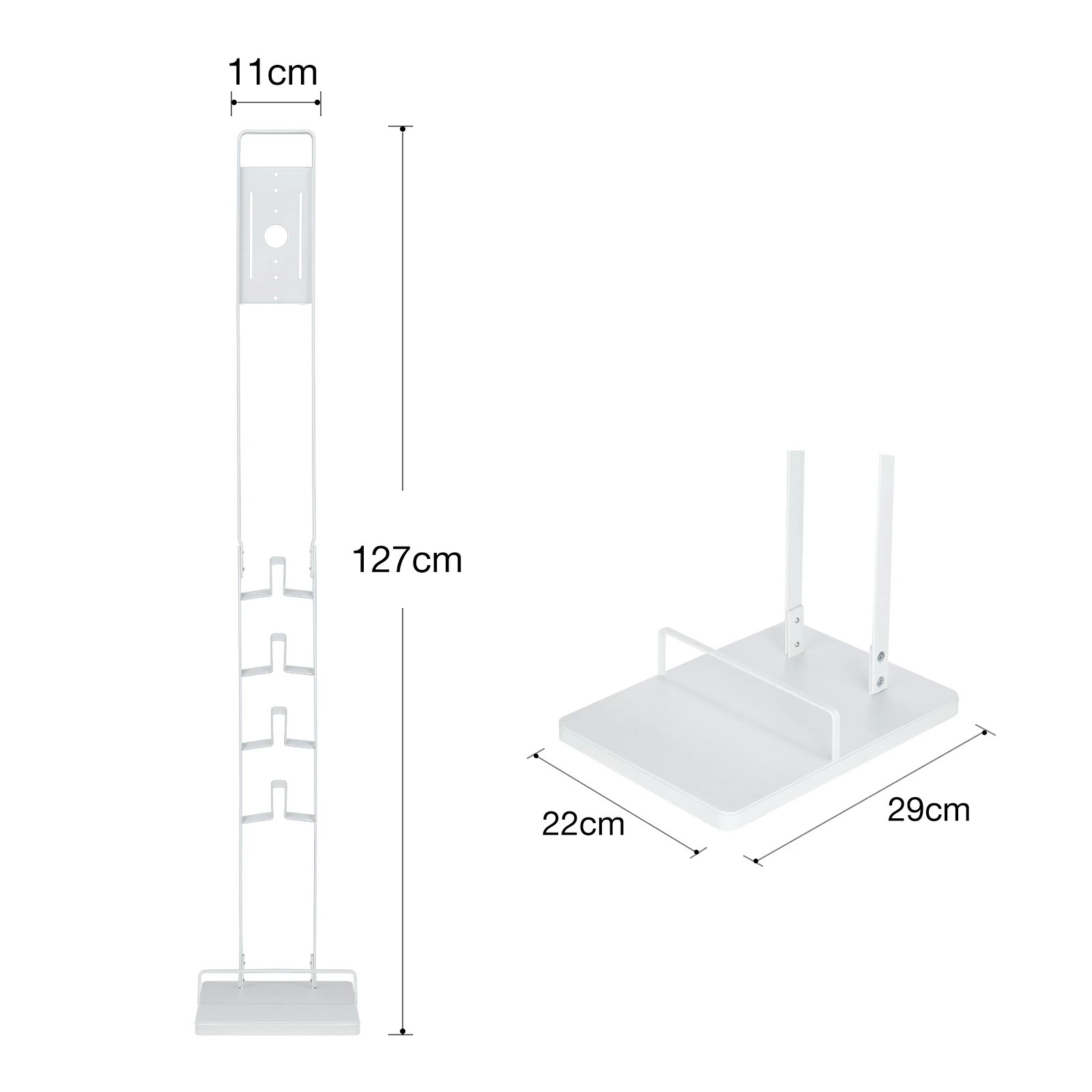 4 Ausway Freestanding Cordless Vacuum Cleaner Metal Stand Rack Hook White, 4 of 7