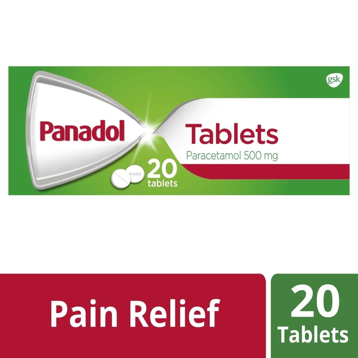 5 20 Pack Panadol Paracetamol Tablets 500mg, 5 of 5