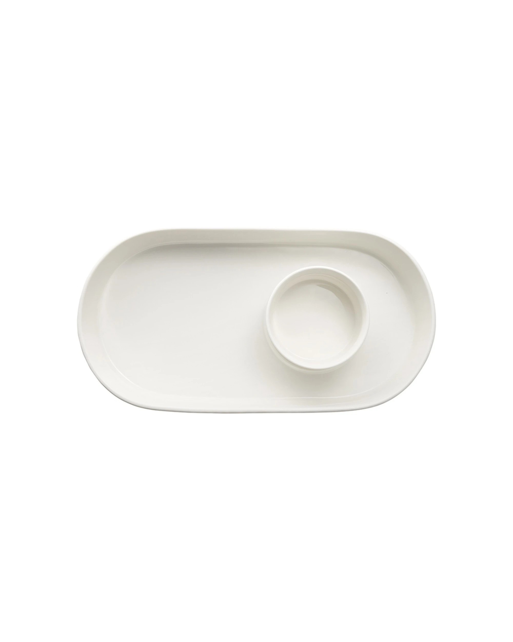 3 Ecology Origin Oval Chip And Dip Bowl Porcelain Serveware Creamy, 3 of 3