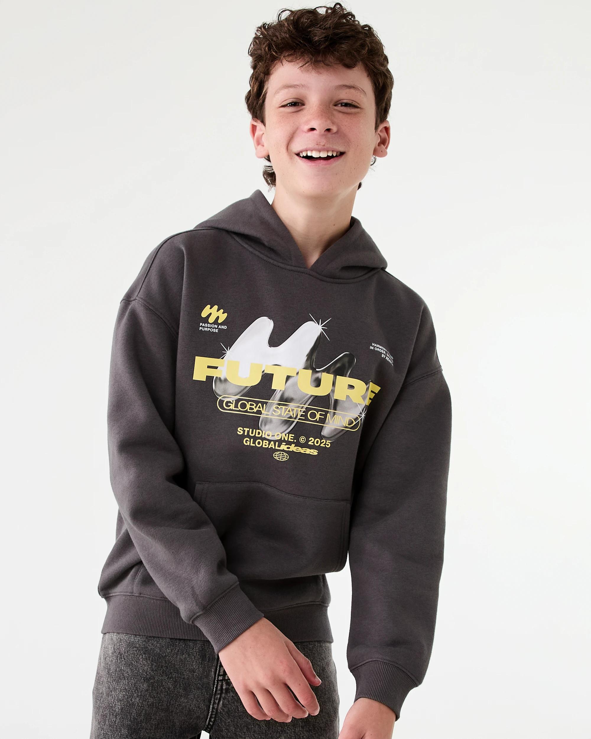 3 Oversized Print Hoodie Gry Urban, 3 of 8
