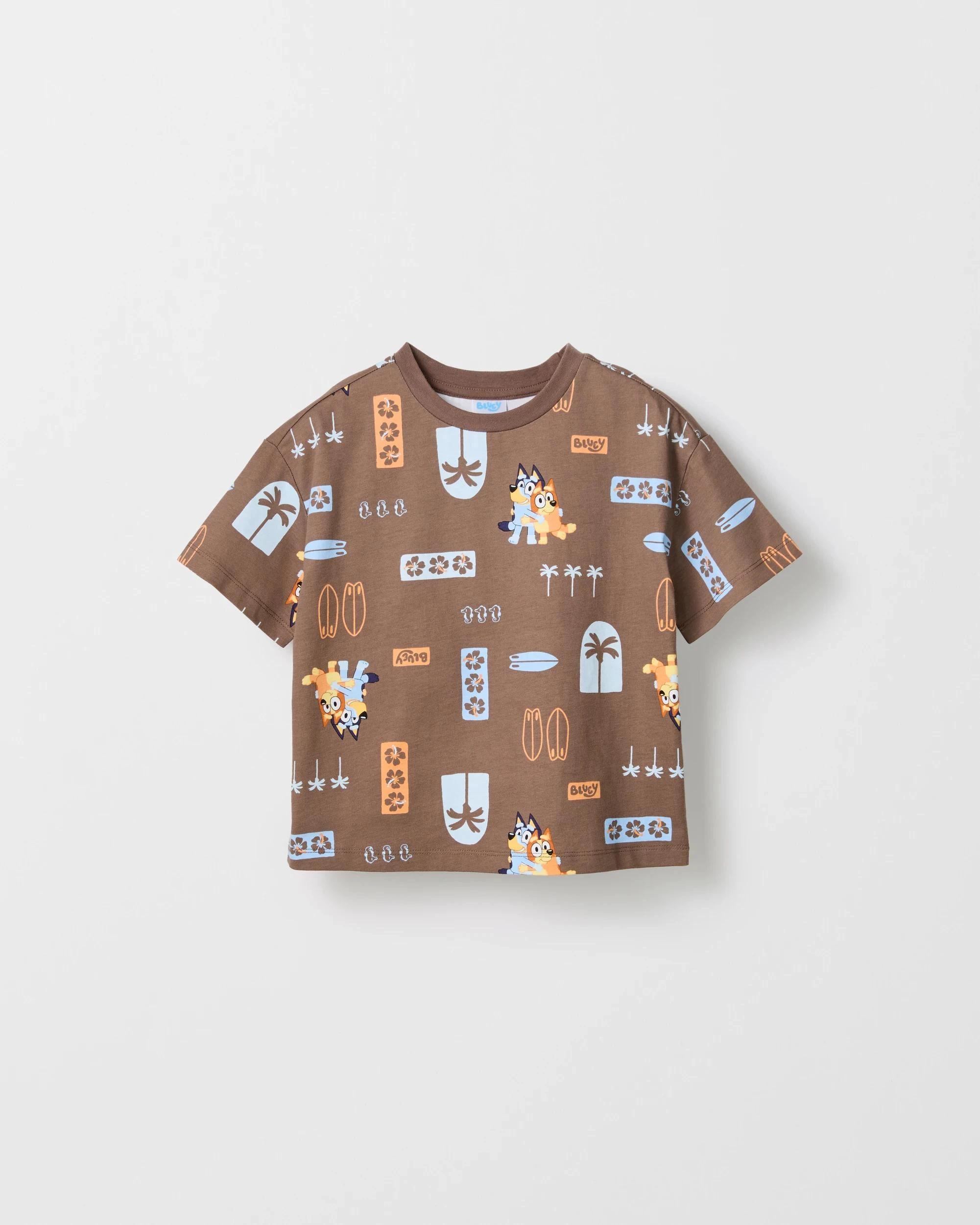 6 Bluey Australian Cotton T-Shirt 2 Pack BROWN/NEUTRAL, 6 of 6