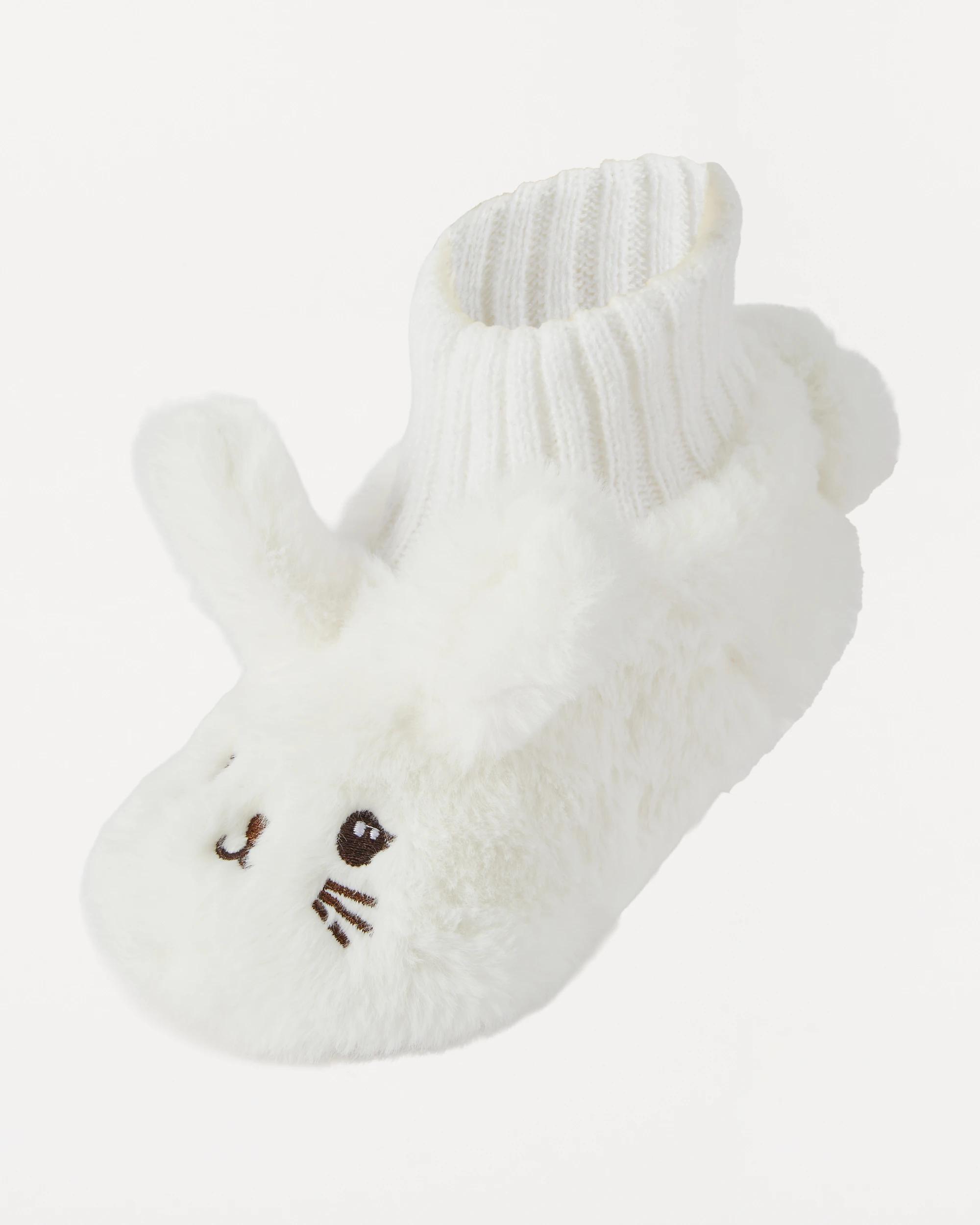1 Cosy Socks Wht Bunny, 1 of 4