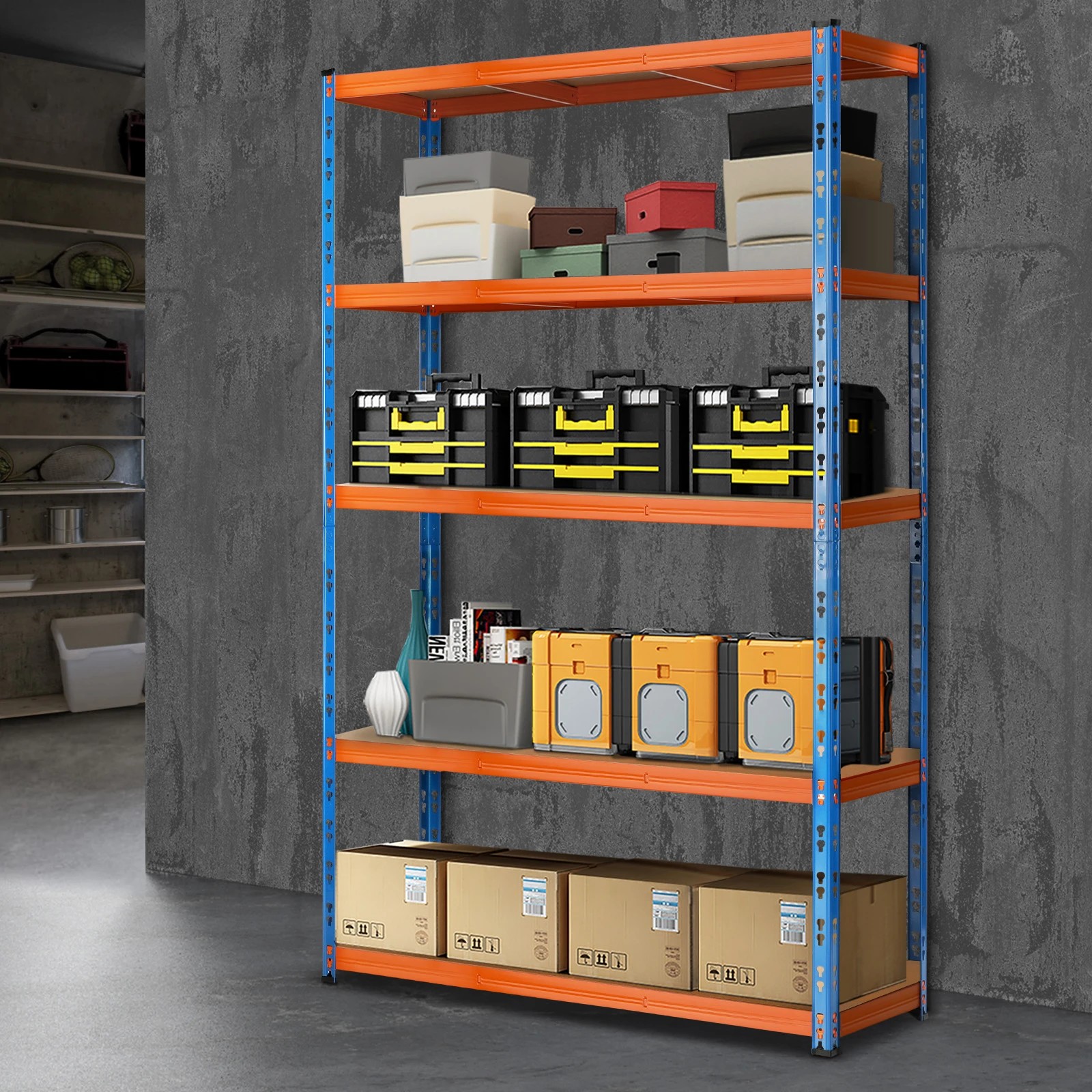 3 Sharptoo Garage Shelving Warehouse Shelves Storage Rack Pallet Racking 1.8x1.2m - Orange, 3 of 8