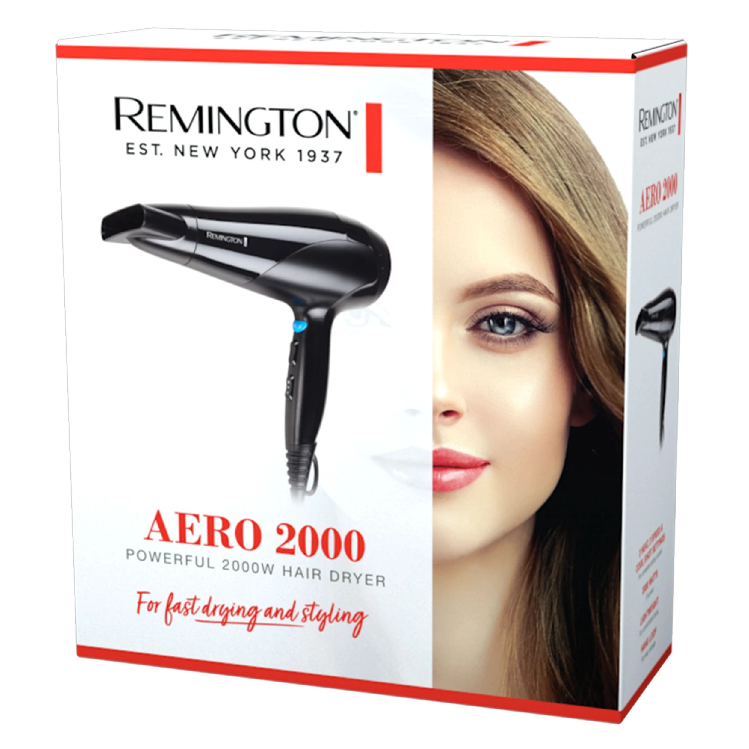 6 Remington 2000W Aero Hair Dryer With Cool Shot And Concentrator For Fast Styling And Drying - Black, 6 of 6