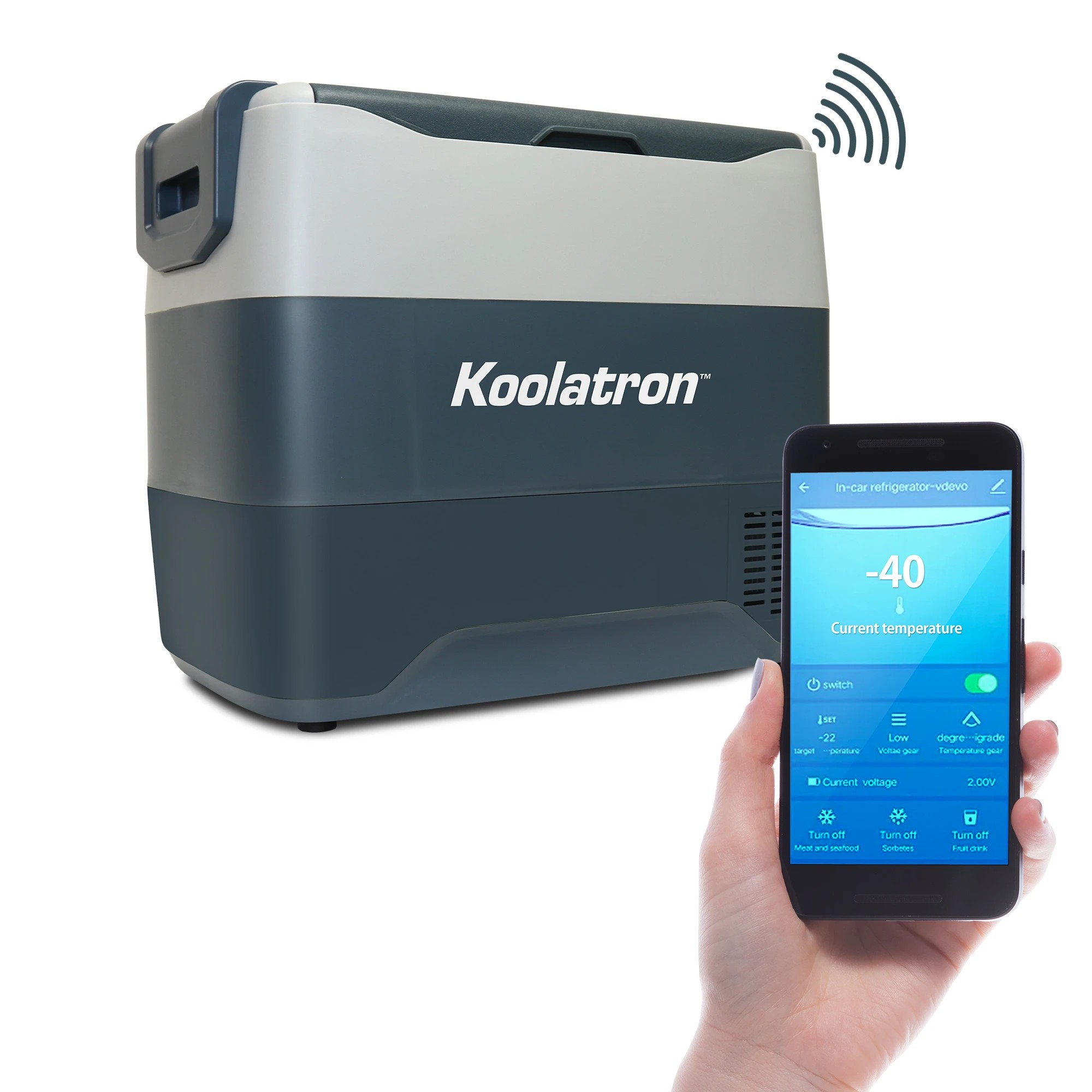 1 Koolatron 12V Freezer/Refrigerator 50L Bluetooth - Grey, 1 of 2