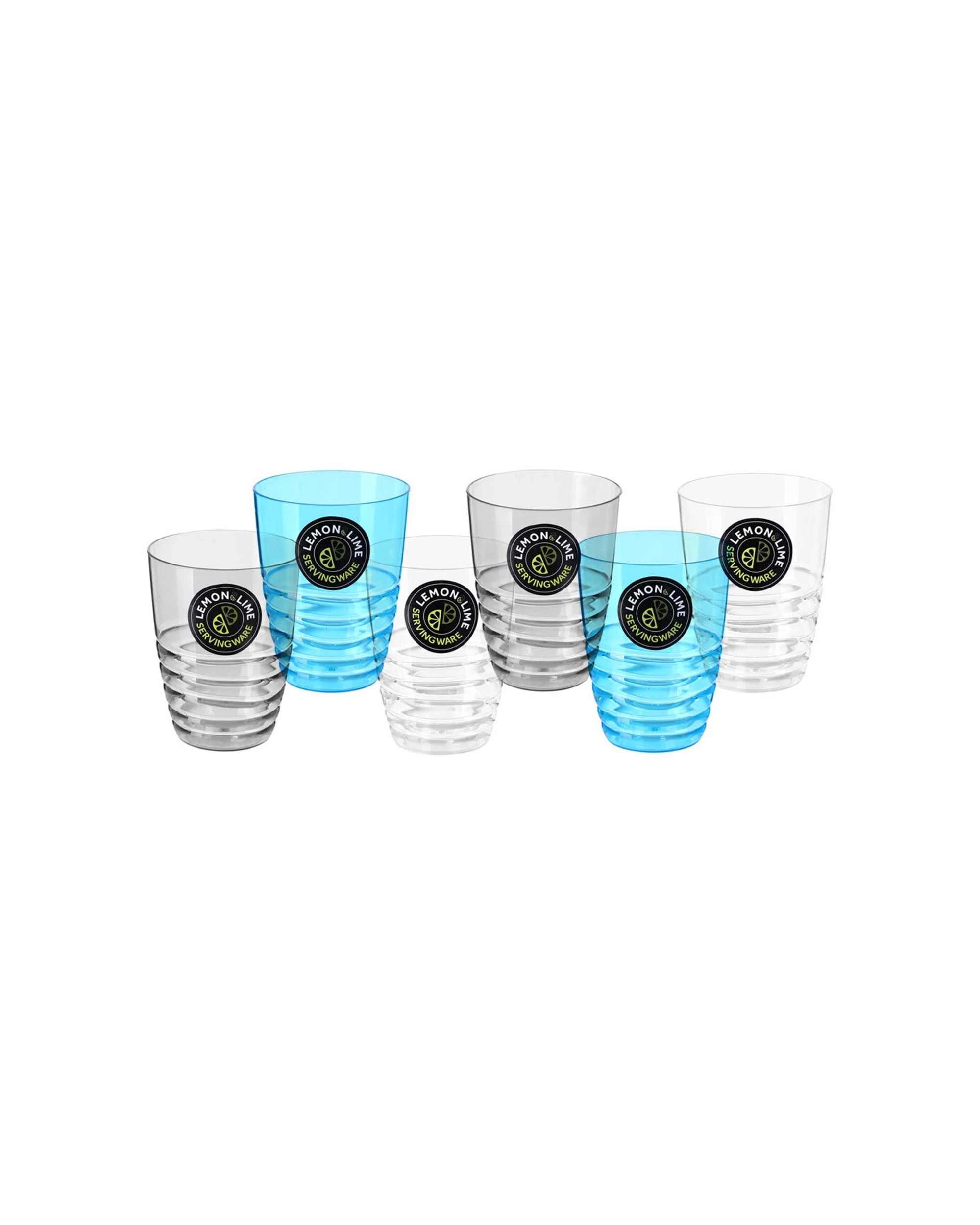 1 Lemon & Lime 6PK Wave Deco Tumbler 500Ml - Multi, 1 of 8