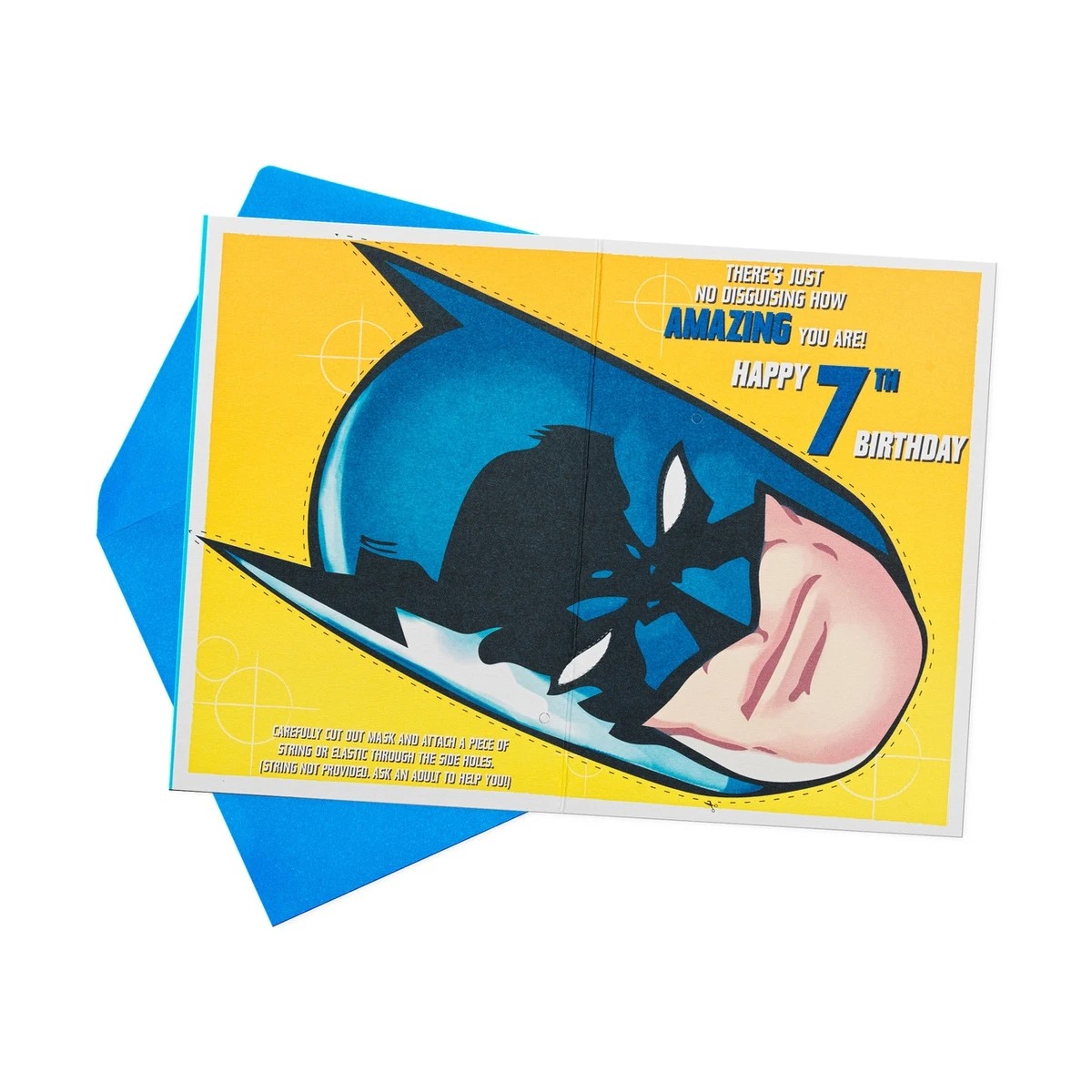 2 Hallmark Birthday Card for Kids - Batman with Cut-out Mask, 2 of 3