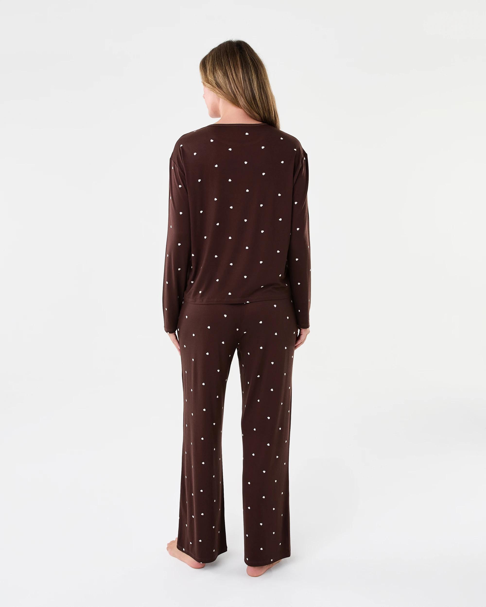 3 Long Sleeve Top and Pants Pyjama Set Dot Hearts, 3 of 6