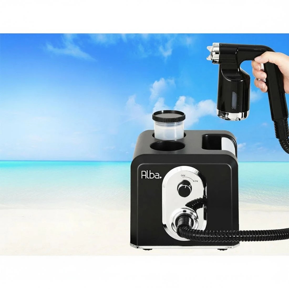 4 Alba Spray Tan Machine HVLP Spray Gun Sunless Tanning Fine Mist 4 speed - Black, 4 of 7