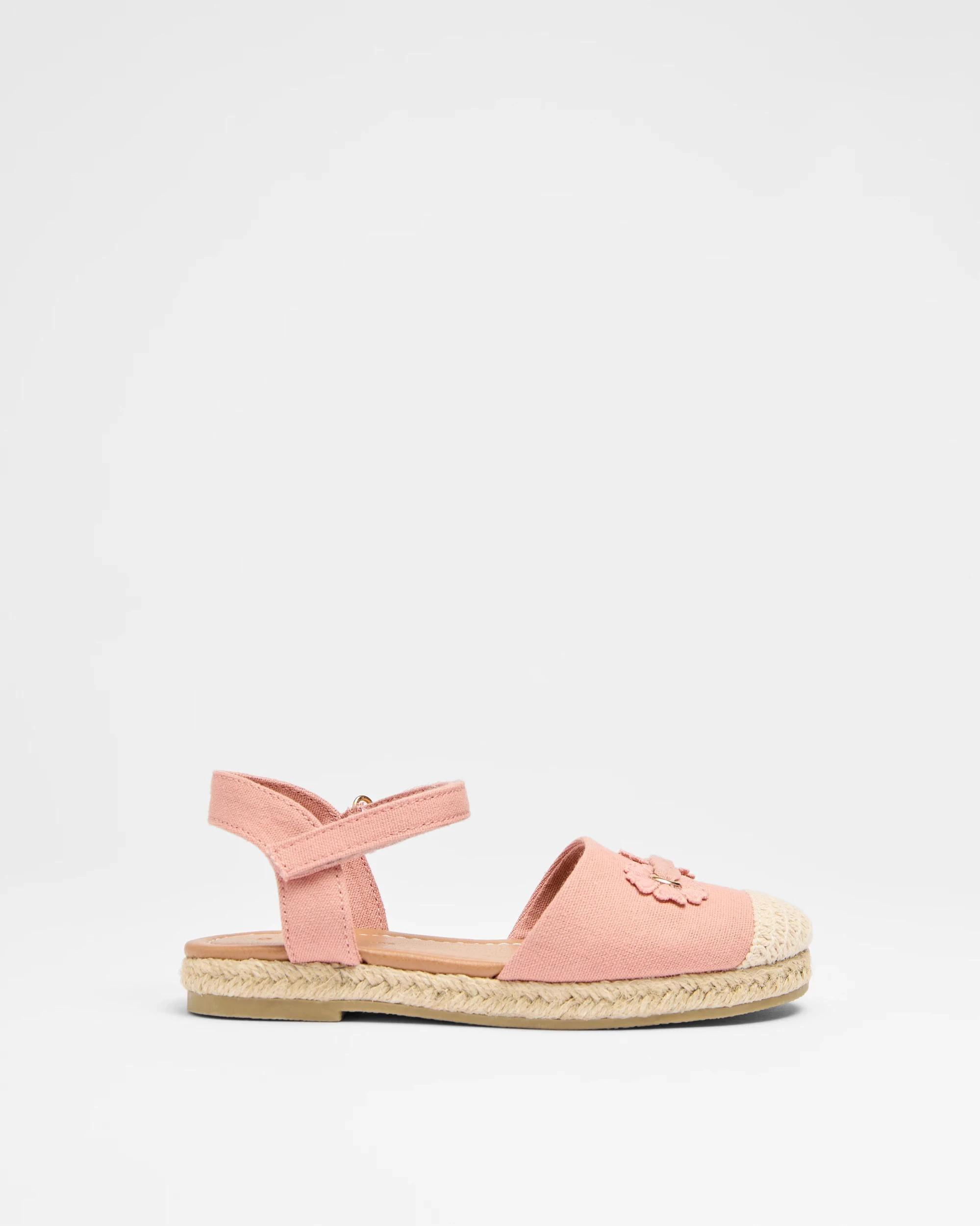 1 Target Girls Junior Flower Espadrille Sandal PINK, 1 of 3