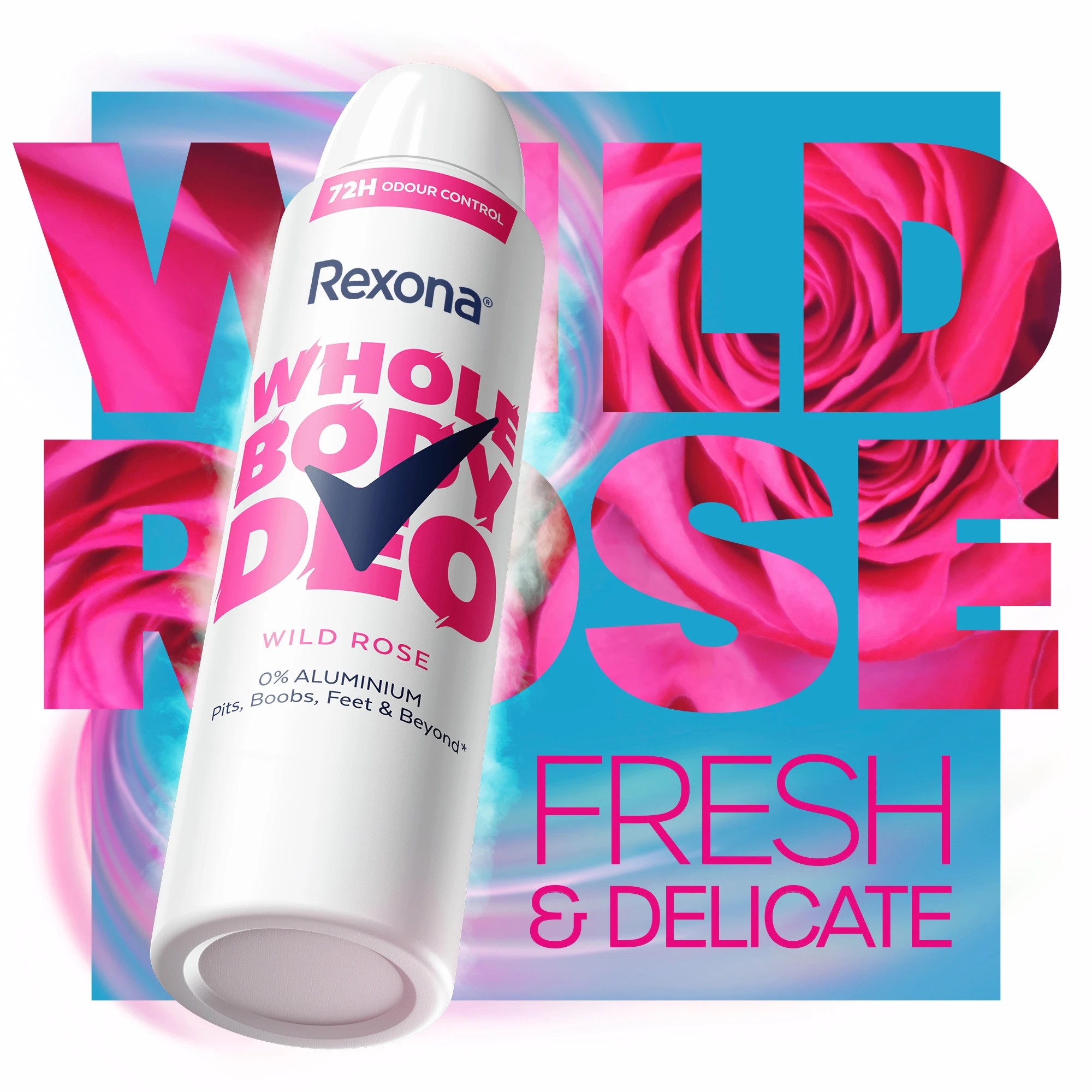 3 Rexona Whole Body Deo 230ml - Wild Rose, 3 of 6