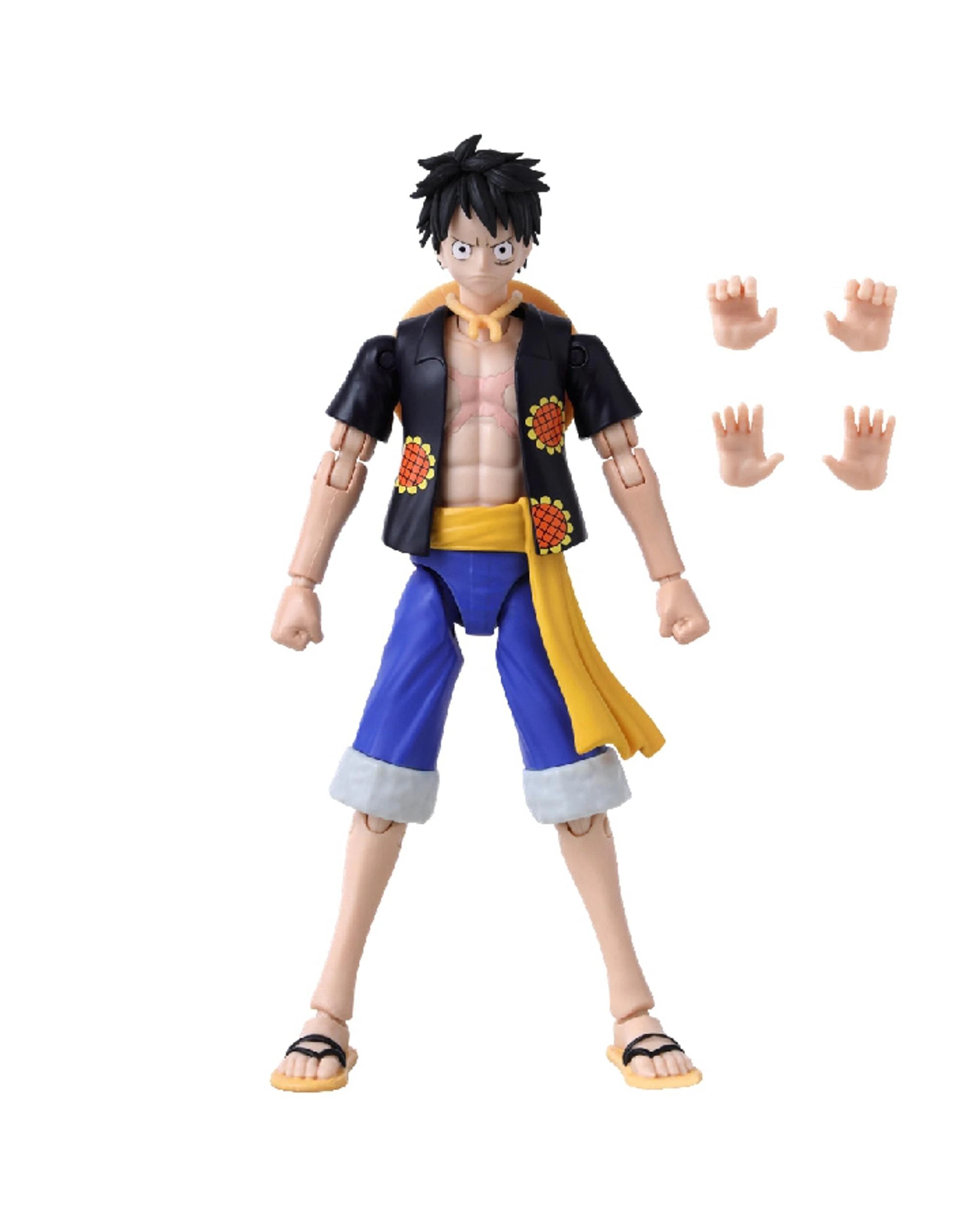 2 Bandai Anime Heroes One Piece Monkey D Luffy Dressrosa Version Figure, 2 of 6