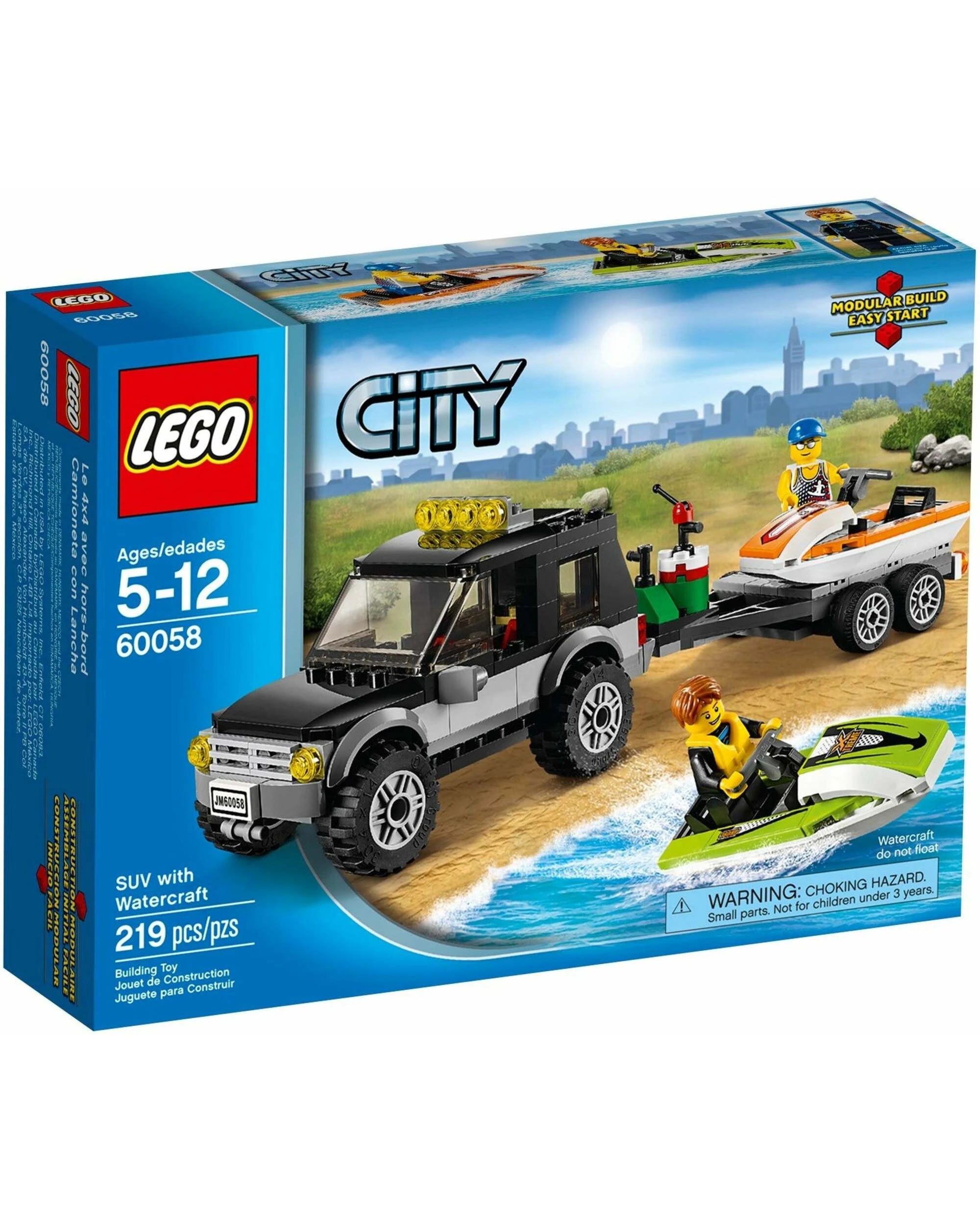 1 LEGO 60058 SUV with Trailer & 2 Watercraft | Great Vehicles, 1 of 5