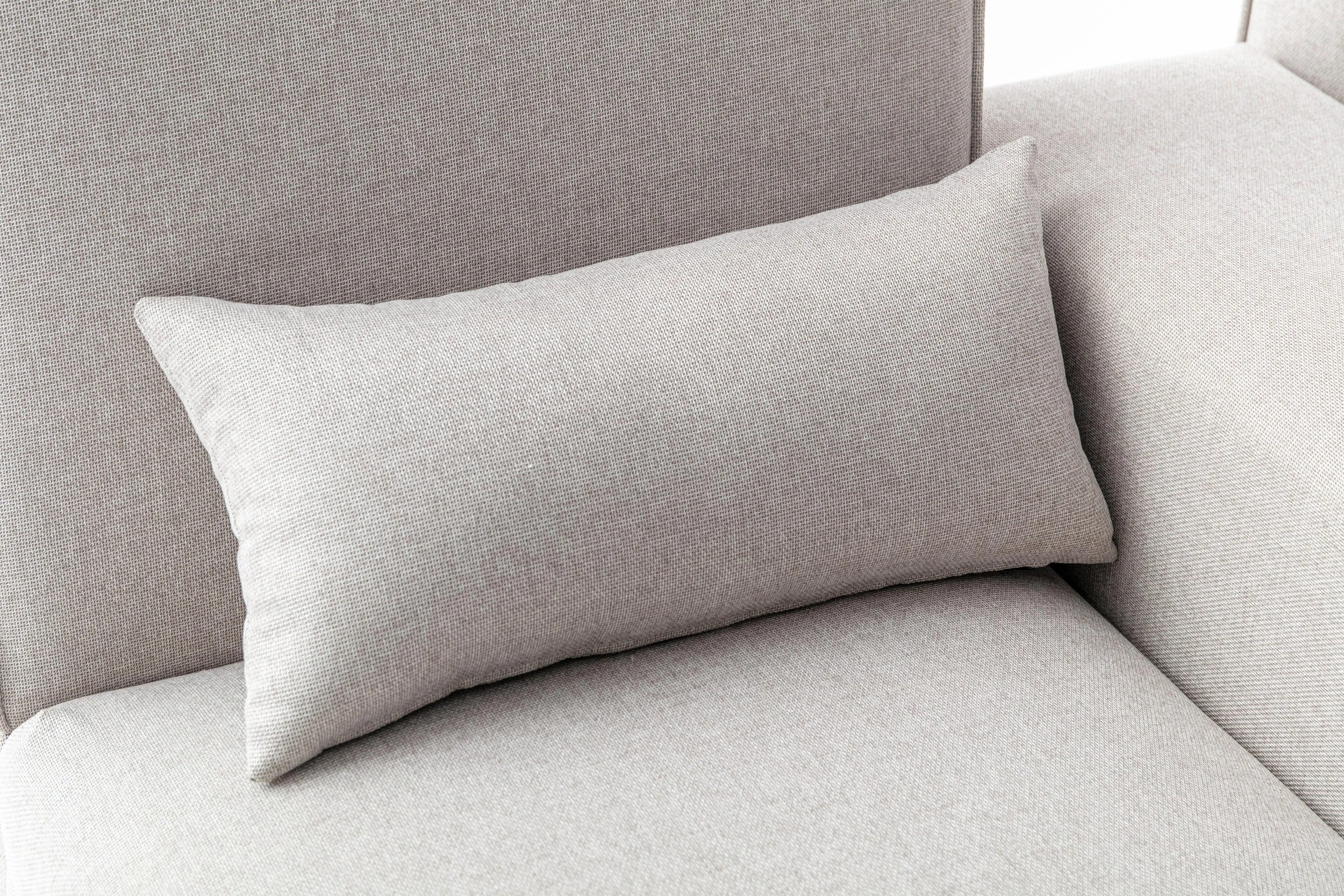 5 Foret 1pc Sofa Modular Extension Lounge Couch Fabric Left Seater Chaise Ottoman Beige, 5 of 6