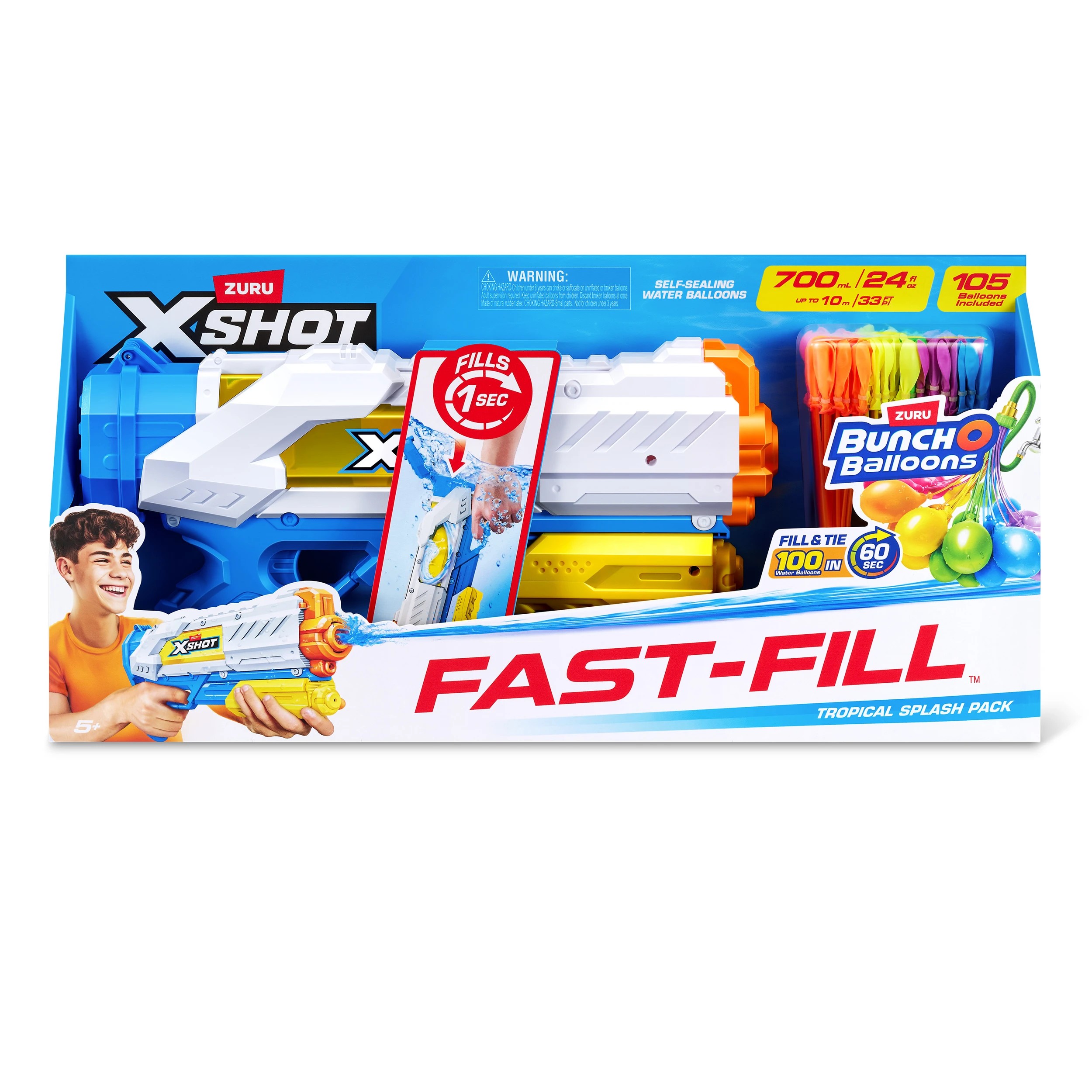 3 Zuru X-SHOT Bunch O Balloons Tropical Party Self-Sealing Water Balloons, 3 of 8