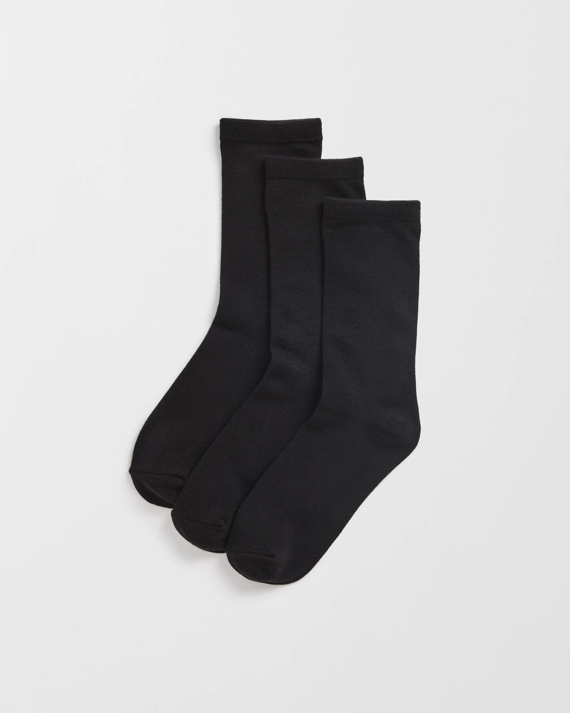 4 Target Woman 3 Pack Bamboo Crew Socks BLACK, 4 of 6