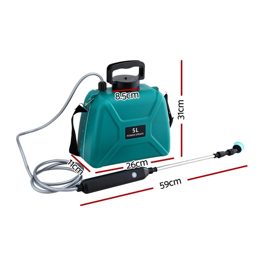 2 Giantz Weed Sprayer Garden Sprayer USB Charging Electric Shoulder Sprayer 5L - Green, 2 of 7