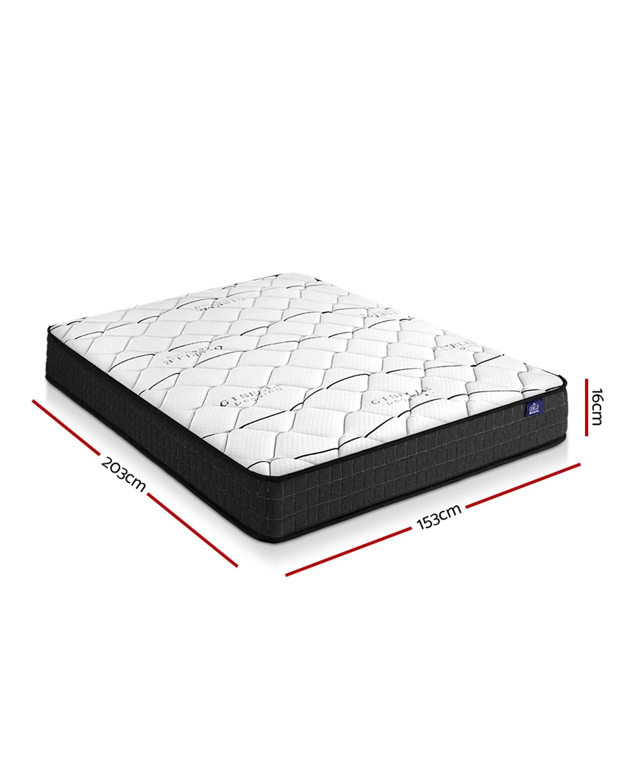 2 Giselle Bedding 16cm Mattress Medium Firm Queen - Queen Bed - Multi, 2 of 9