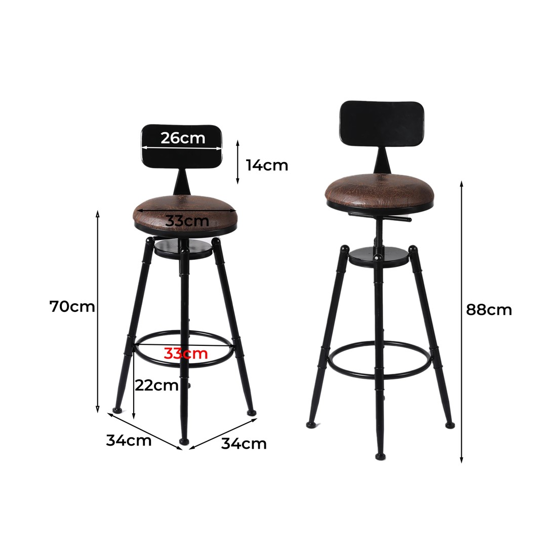 3 Levede Leather Bar Stool, 3 of 5