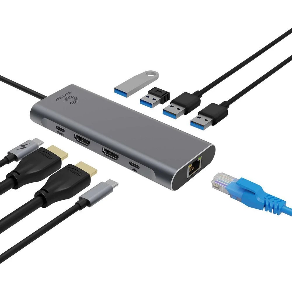 3 Comsol USB-C to Dual 4K HDMI Multiport Adaptor, 3 of 5