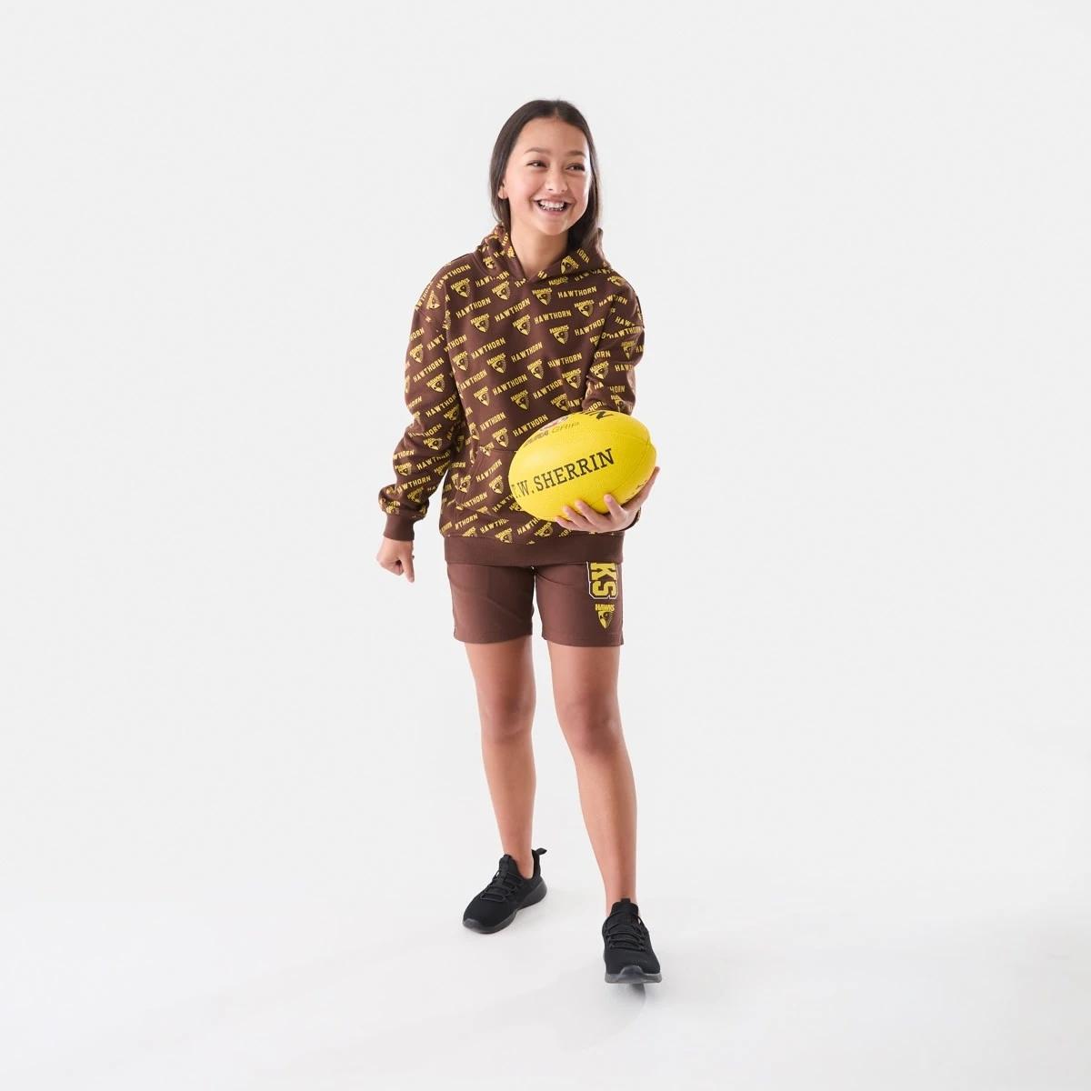 1 Official AFL Kids All Over Print Hoodie Hawthorn, 1 of 9