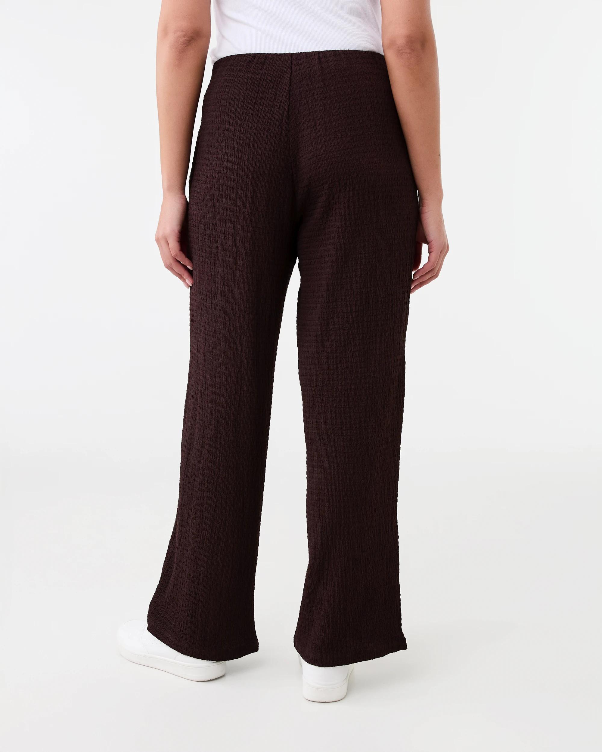 3 Textured Pants Choc Plum, 3 of 5