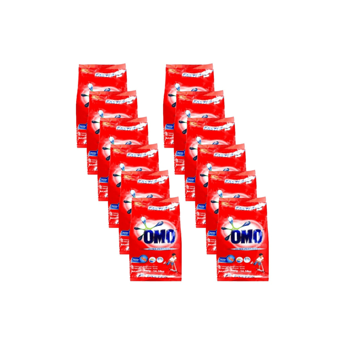 1 Omo 12PK Laundry Detergent Powder Ultra Fast Clean Hand Wash Top Loader 400g, 1 of 5