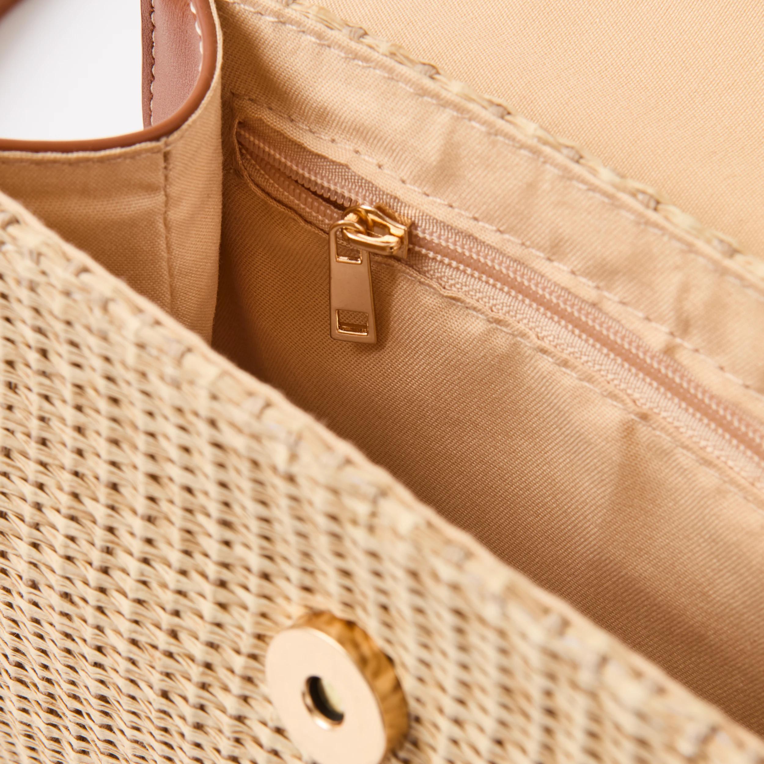 4 Bamboo Top Handle Crossbody Bag Natural, 4 of 7