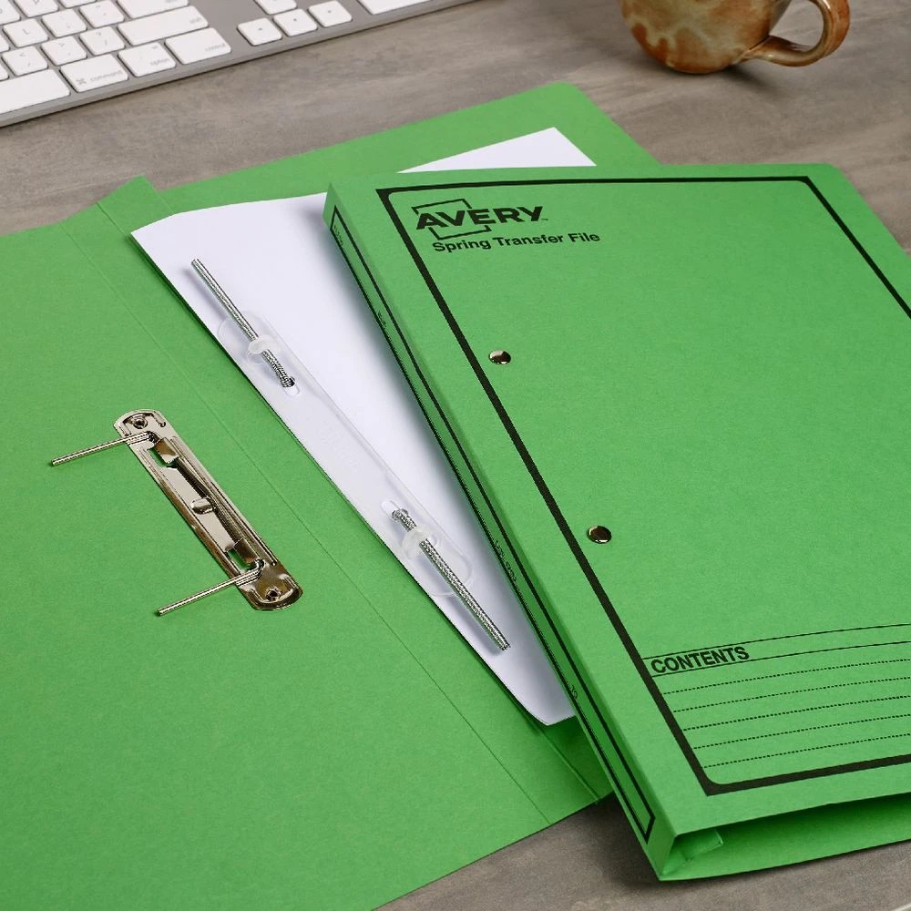 5 Avery Foolscap Spiral Spring Files Green 5 Pack, 5 of 5