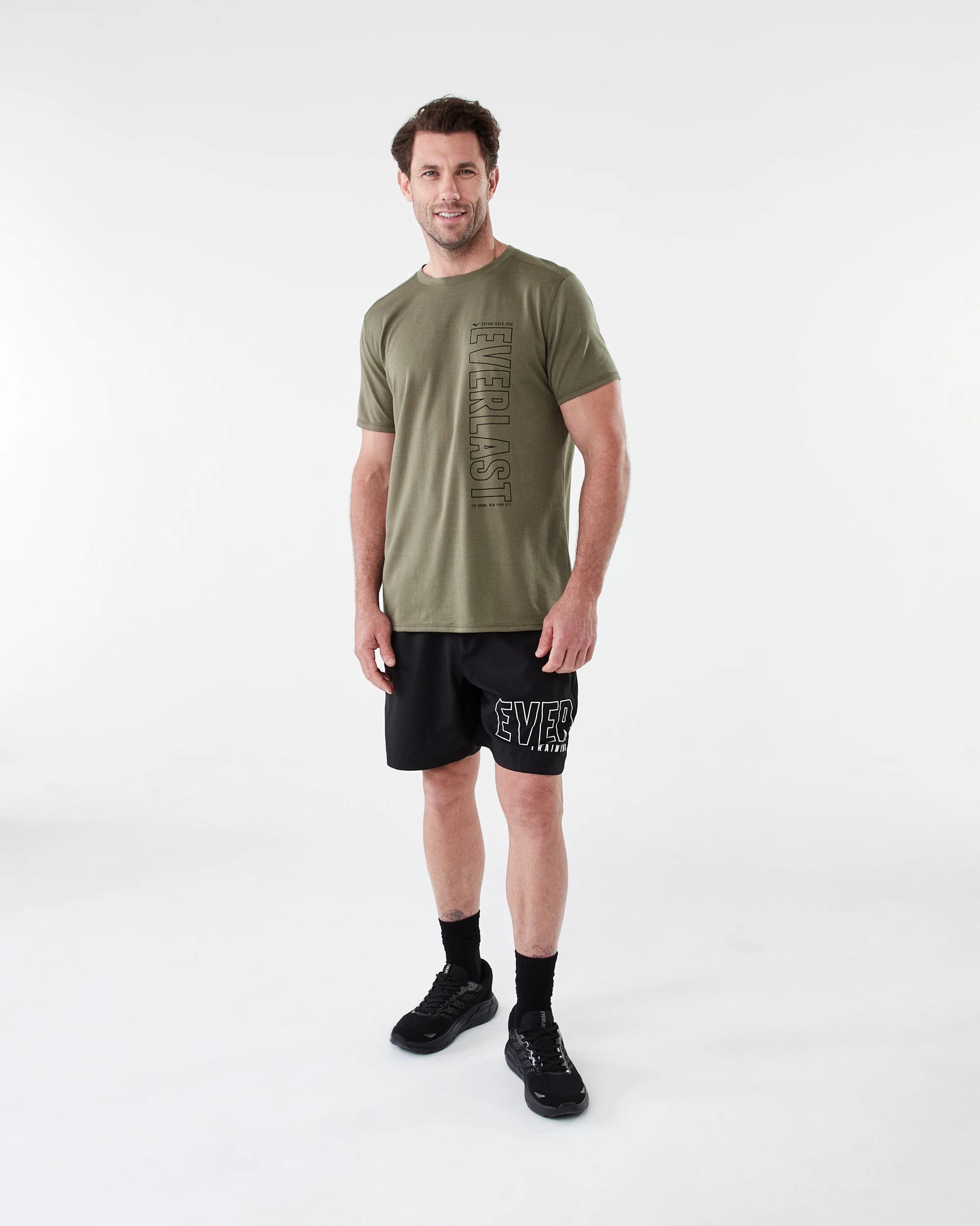 6 Everlast Mens Mesh T-shirt Olive, 6 of 6