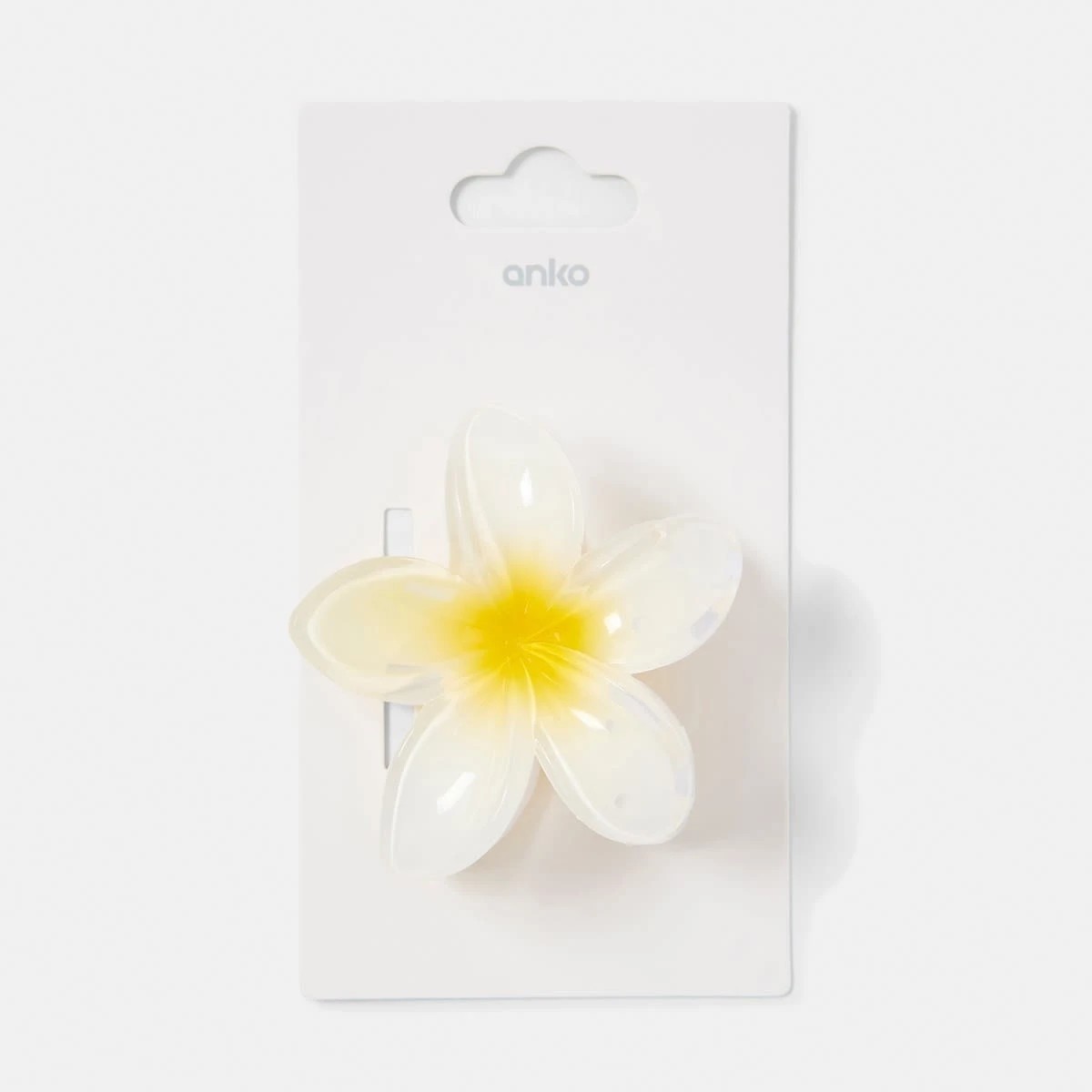 4 White Frangipani Claw Hair Clip, 4 of 4