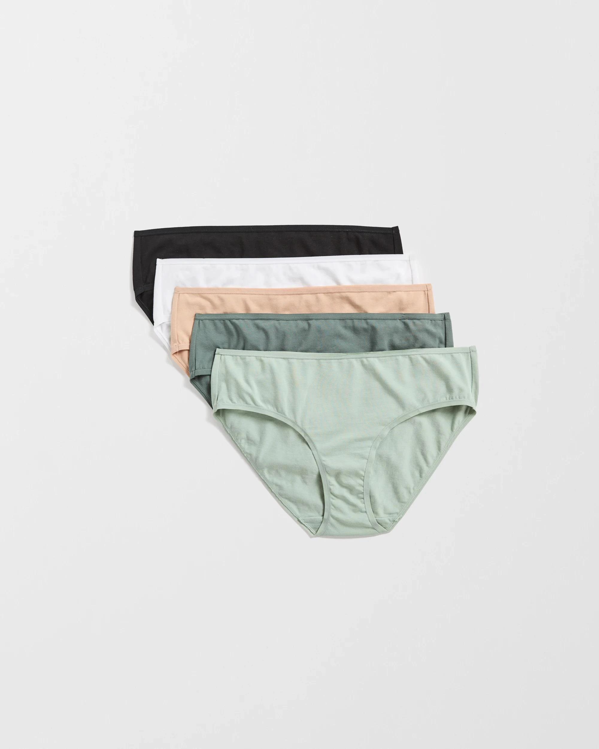 1 Target Woman Womens Australian Cotton Blend Midi Briefs 5 Pack GREEN / NEUTRAL, 1 of 4