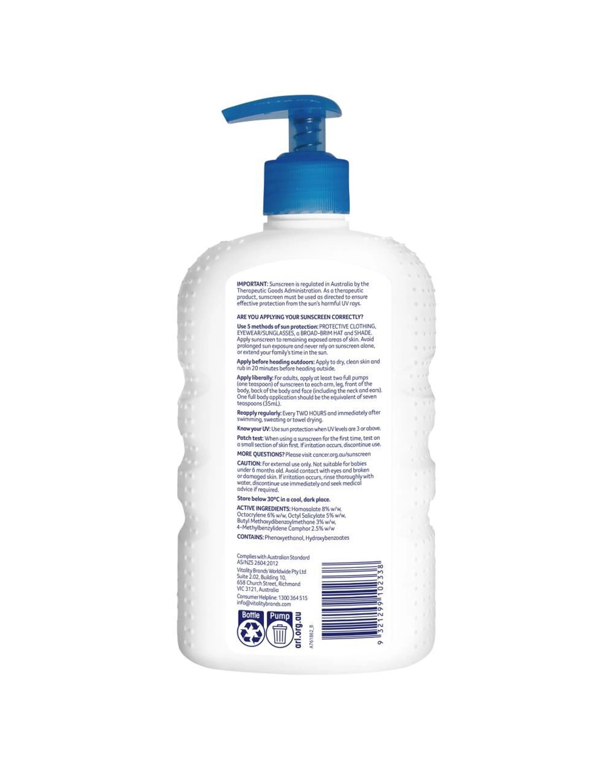3 Cancer Council 2PK Sunscreen Lotion Watersport SPF50 500ml - Multi, 3 of 3