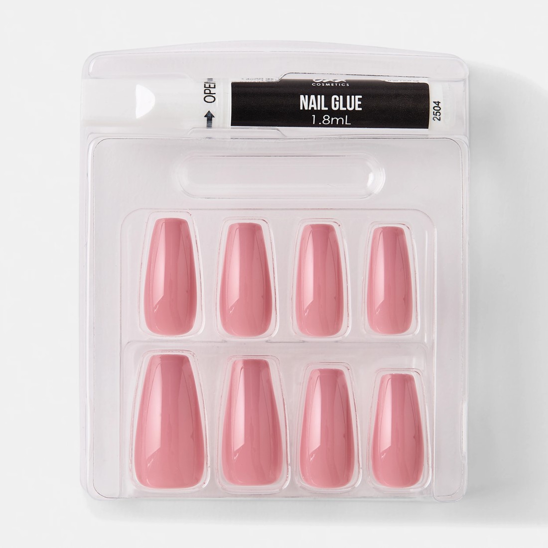 3 OXX Cosmetics 24 Pack Artificial Nails with Adhesive - Squareletto Shape, Nude, 3 of 5