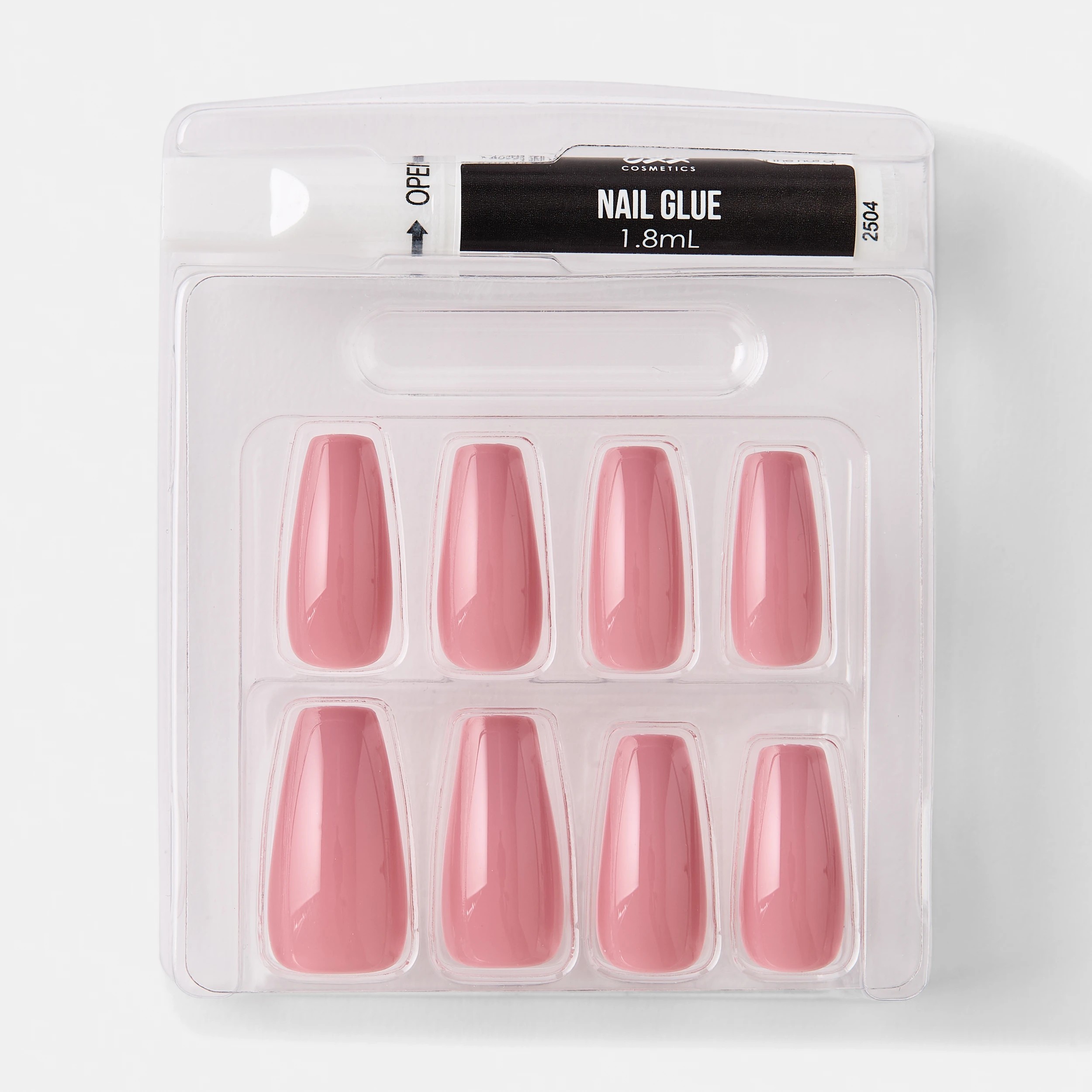 3 OXX Cosmetics 24 Pack Artificial Nails with Adhesive - Squareletto Shape, Nude, 3 of 5