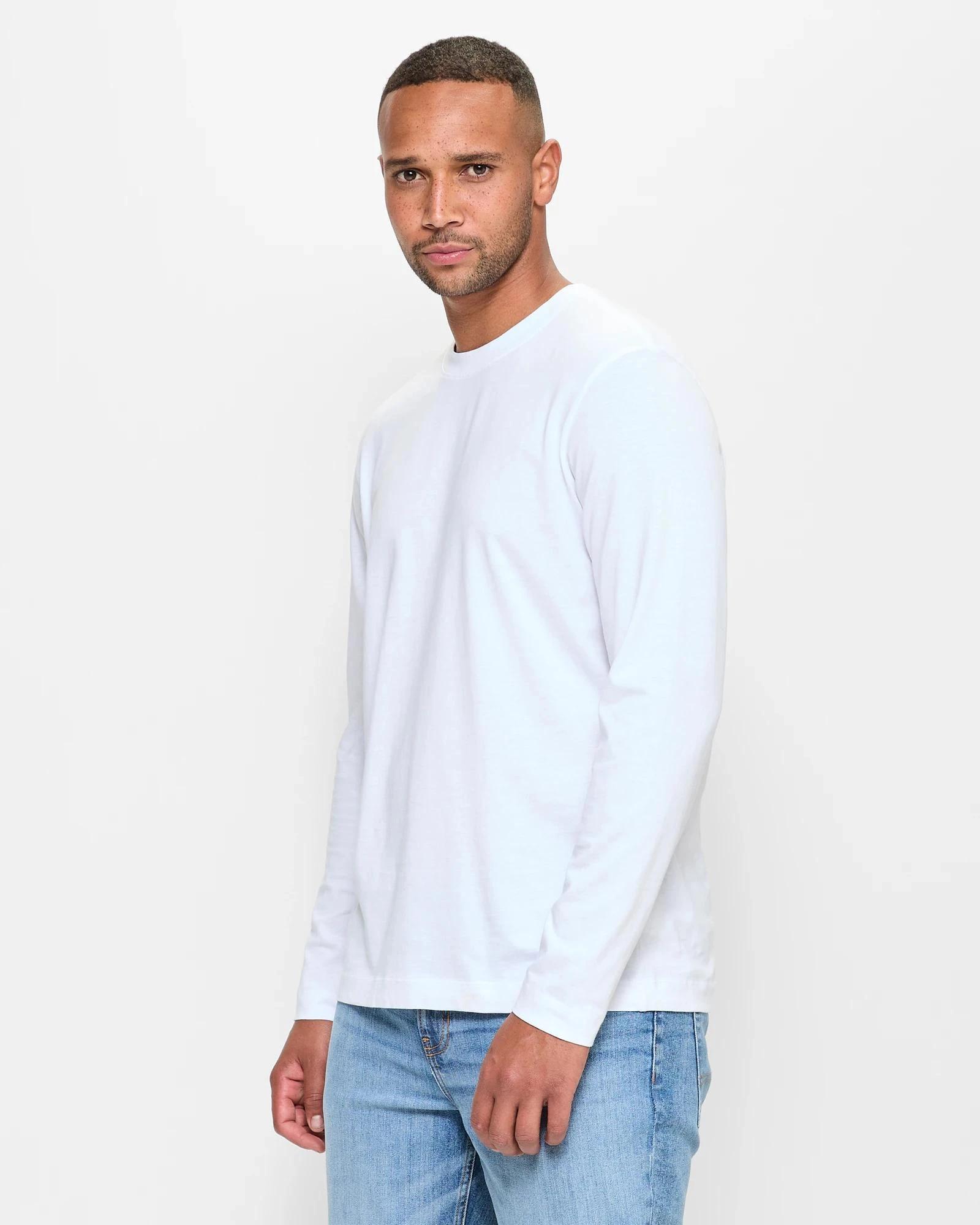 3 Target Australian Cotton Long Sleeve T-Shirt WHITE, 3 of 5