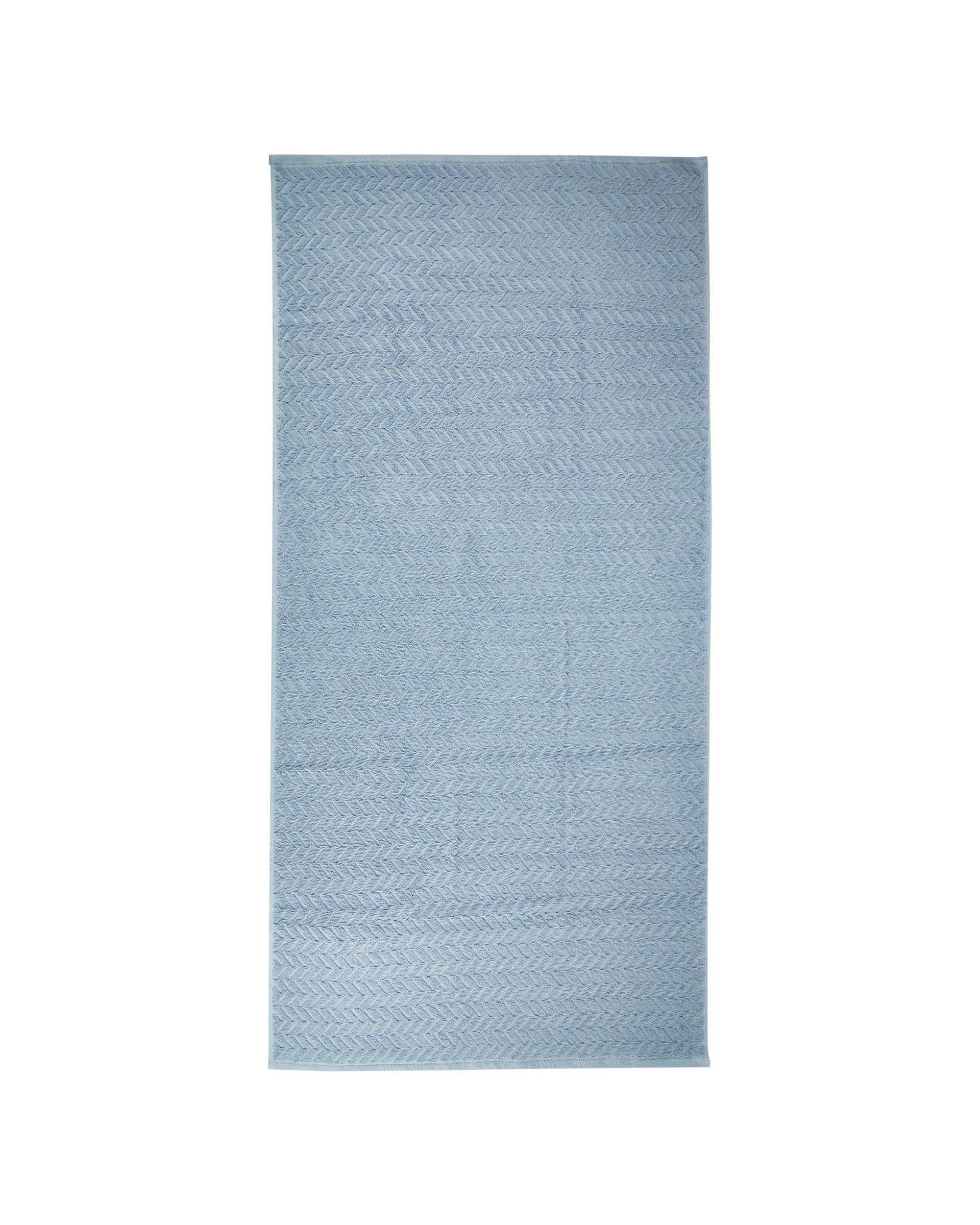 3 Chevron Cotton Bath Towel - Blue, 3 of 5