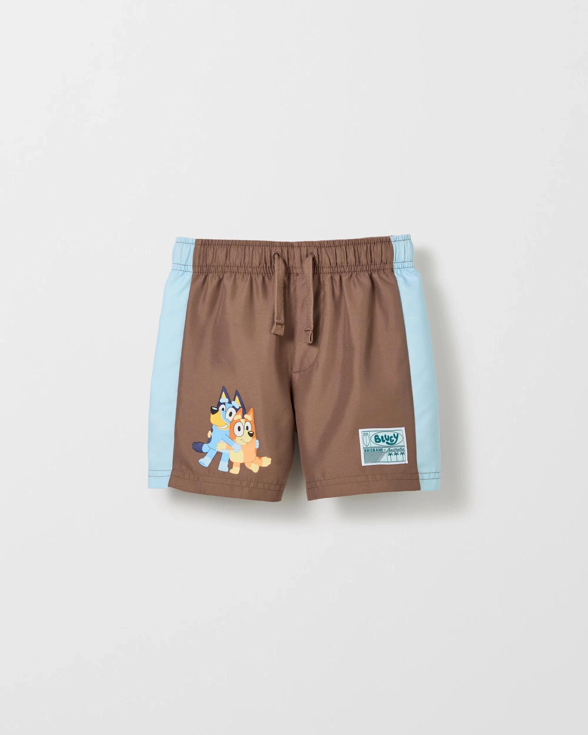 1 Bluey Swim Boardshorts BROWN, 1 of 2