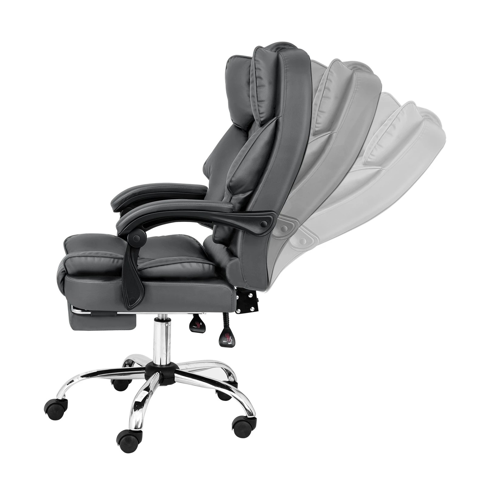 7 Alfordson Office Chair Gaming Executive Computer Racer PU Leather Seat Recliner - Grey, 7 of 10