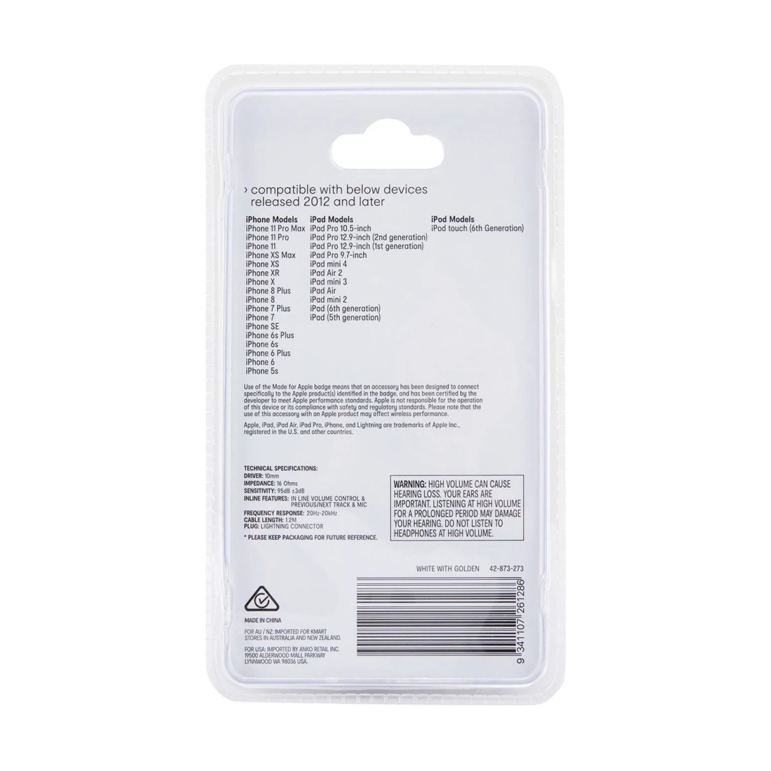 4 Bud Style Lighting Earphones - Black with Silver, 4 of 4